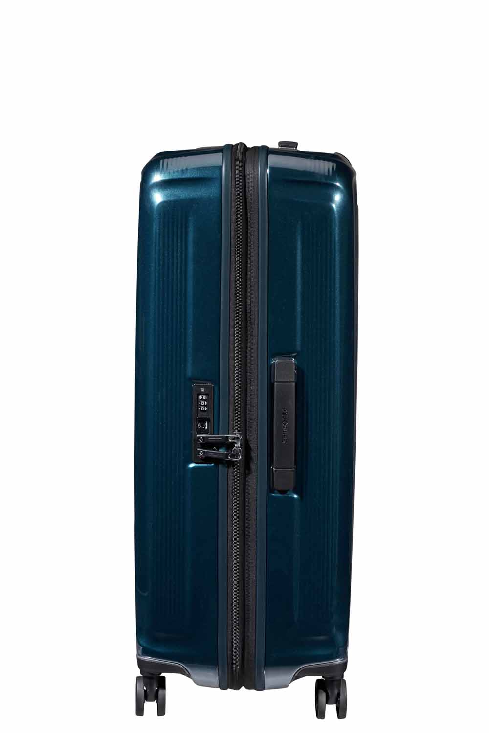 Samsonite Nuon Trolley mit 4 Rollen erweiterbar 75cm + GRATIS HOTELGUTSCHEIN Metallic Dark Blue