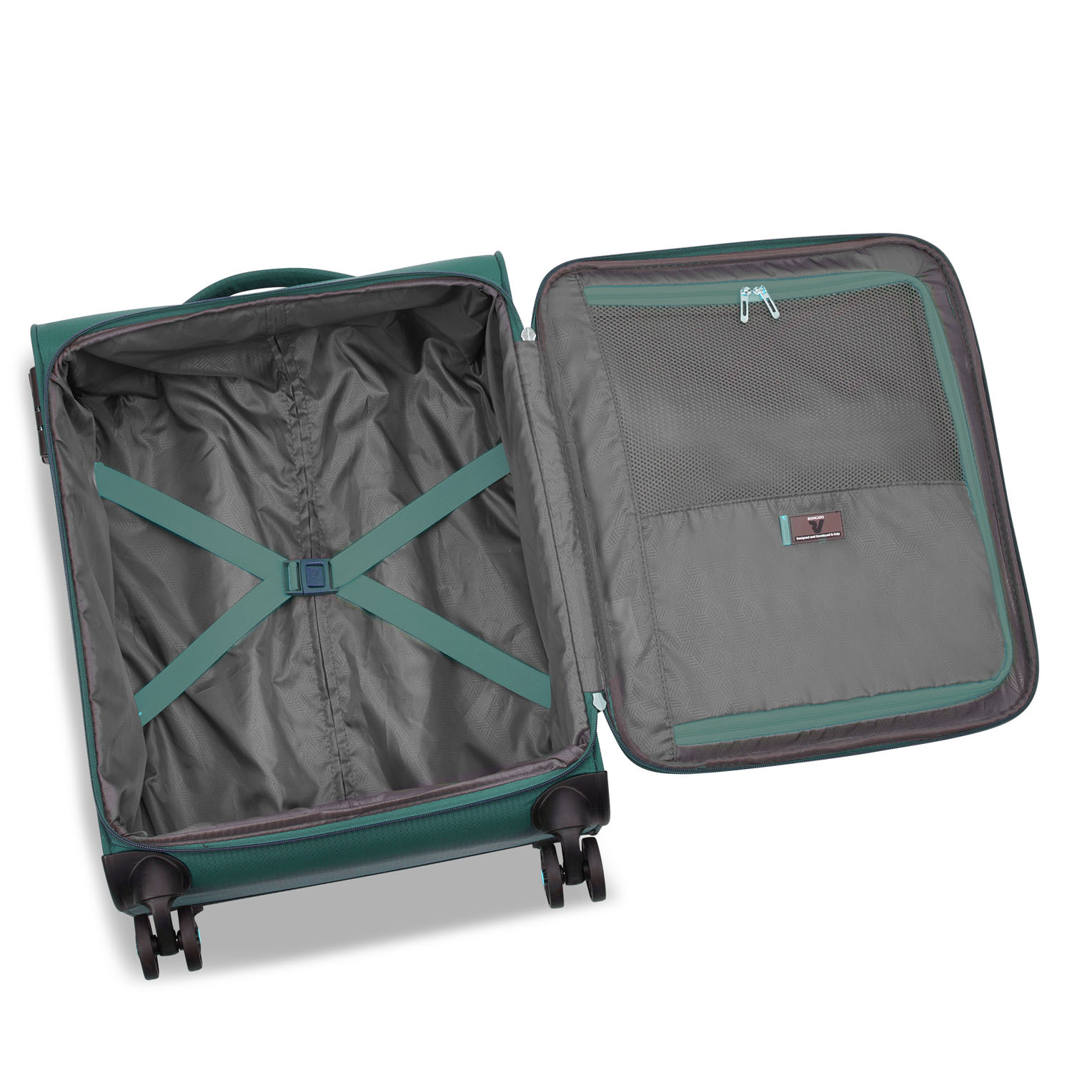 Roncato Lite Soft Handgepäck Carry-On Trolley 4-Rollen Green Bottle Roncato Lite Soft Handgepäck Carry-On Trolley 4-Rollen Green Bottle