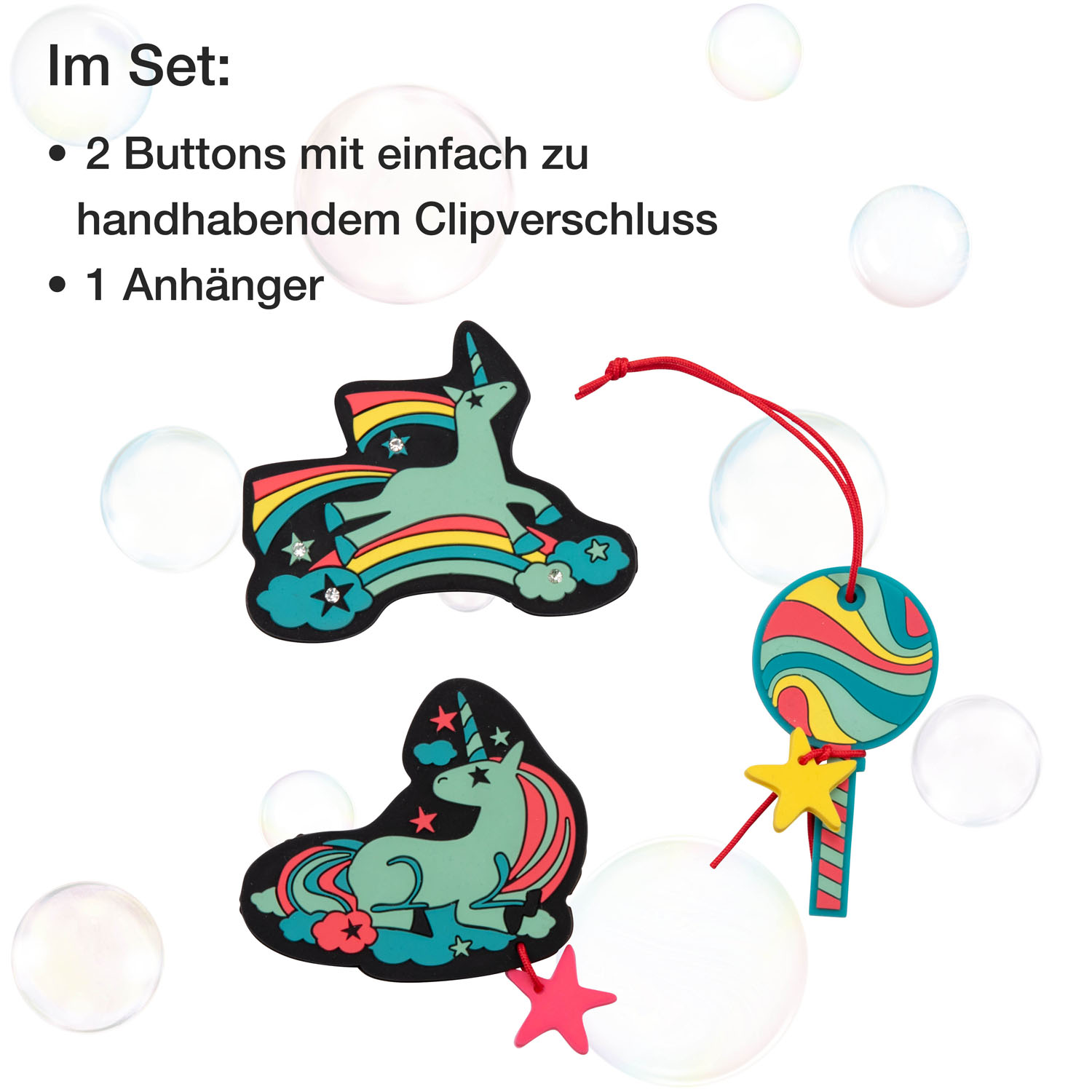 DerDieDas Schulzubehör Wechselbuttons 3er Set Rainbow Star DerDieDas Schulzubehör Wechselbuttons 3er Set Rainbow Star