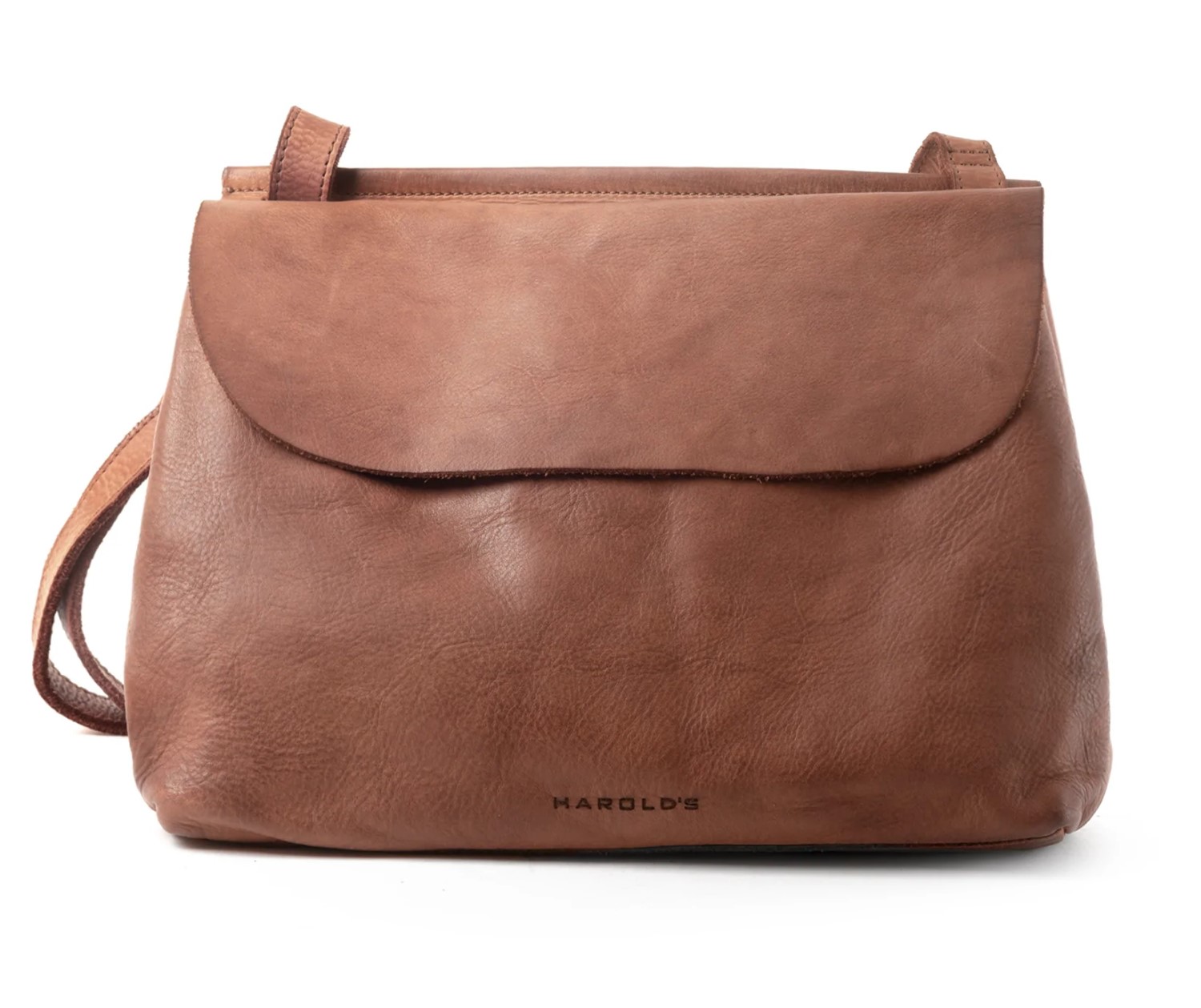 Harold's Submarine Schultertasche mit Überschlag L cognac