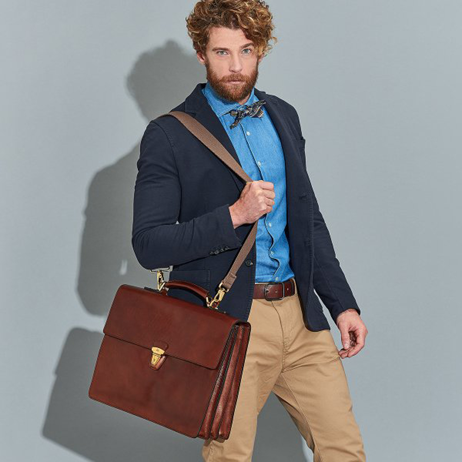 The Bridge Story Uomo Aktentasche -06467501 Braun/Gold