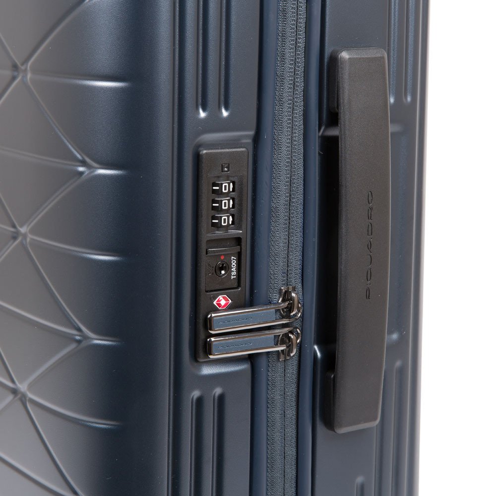 Piquadro PiQ Biz Hartschalentrolley Mittelgroß 4 Rollen schwarz