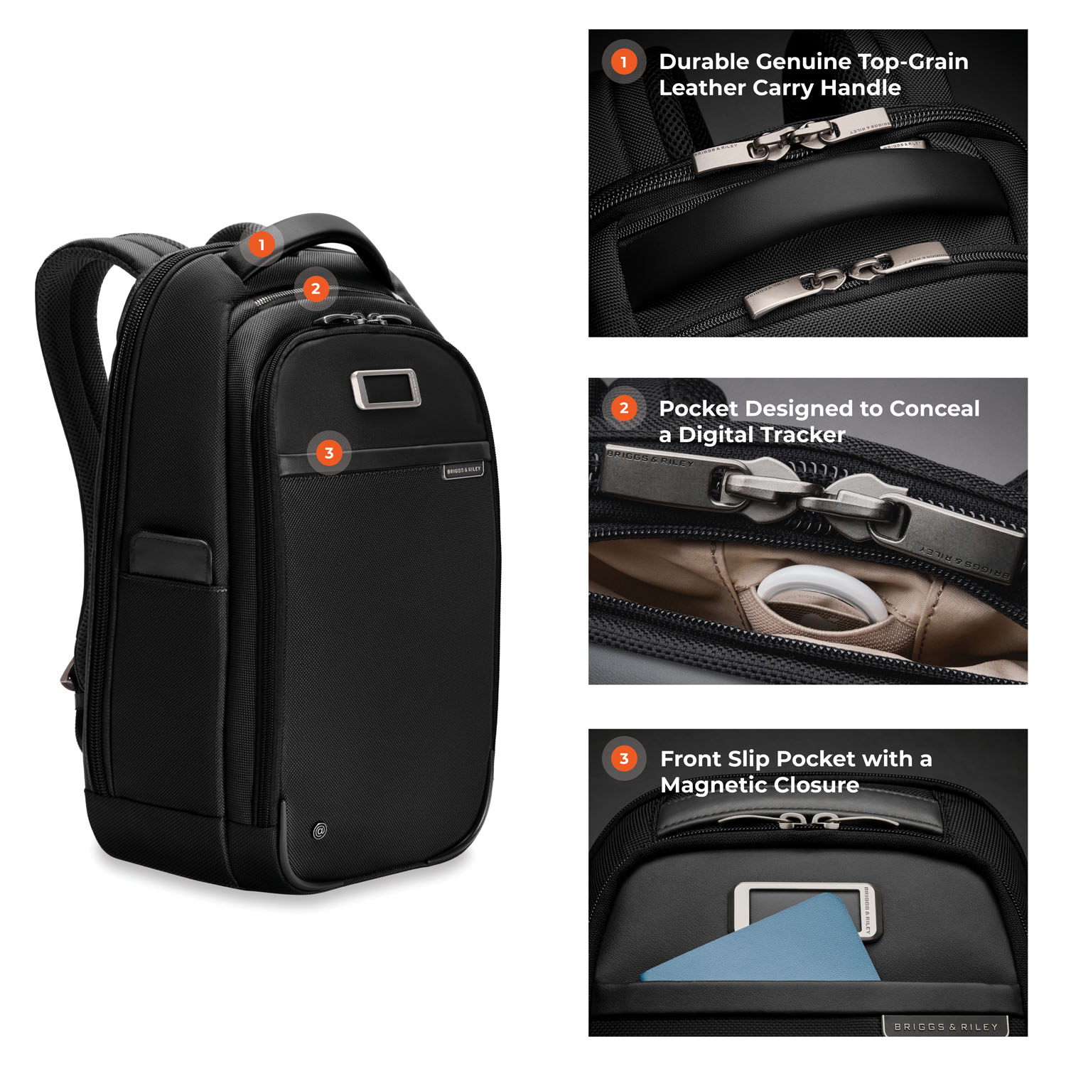 Briggs & Riley Business 2.0 Slim Backpack Black Briggs & Riley Business 2.0 Slim Backpack Black