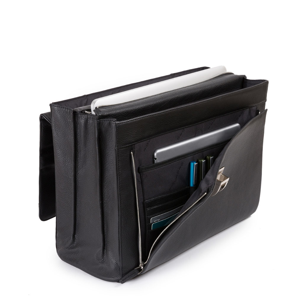 Piquadro Modus Laptoptasche mit iPad®-Fach, drei Fächern schwarz Piquadro Modus Laptoptasche mit iPad®-Fach, drei Fächern schwarz