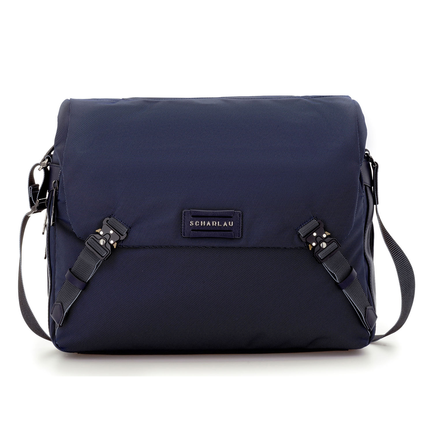 SCHARLAU First Class Air Force One, Messenger Bag mit 15,6" Laptopfach Navy Blue