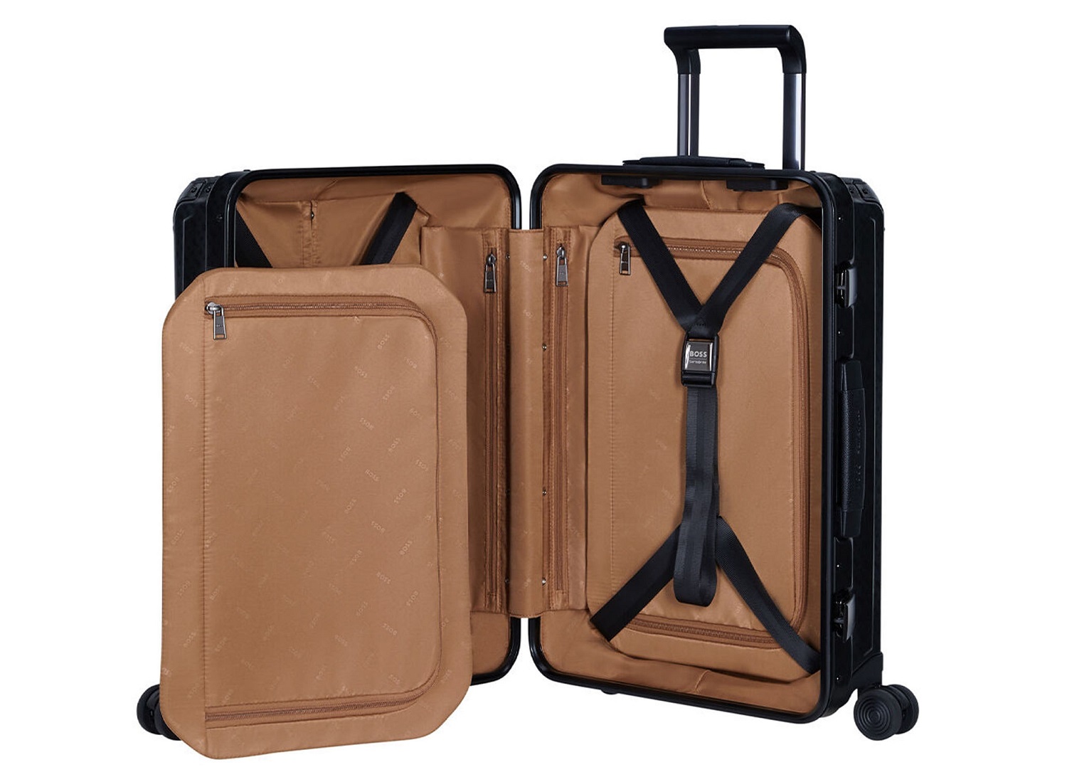 Samsonite BOSS Trolley mit 4 Rollen 55cm Graphite Monogram