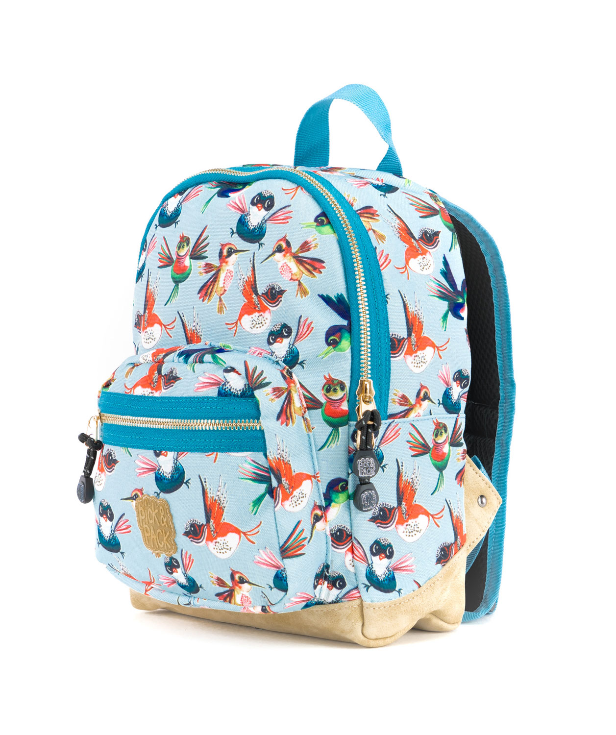Pick & Pack Birds Backpack S Dusty blue Pick & Pack Birds Backpack S Dusty blue