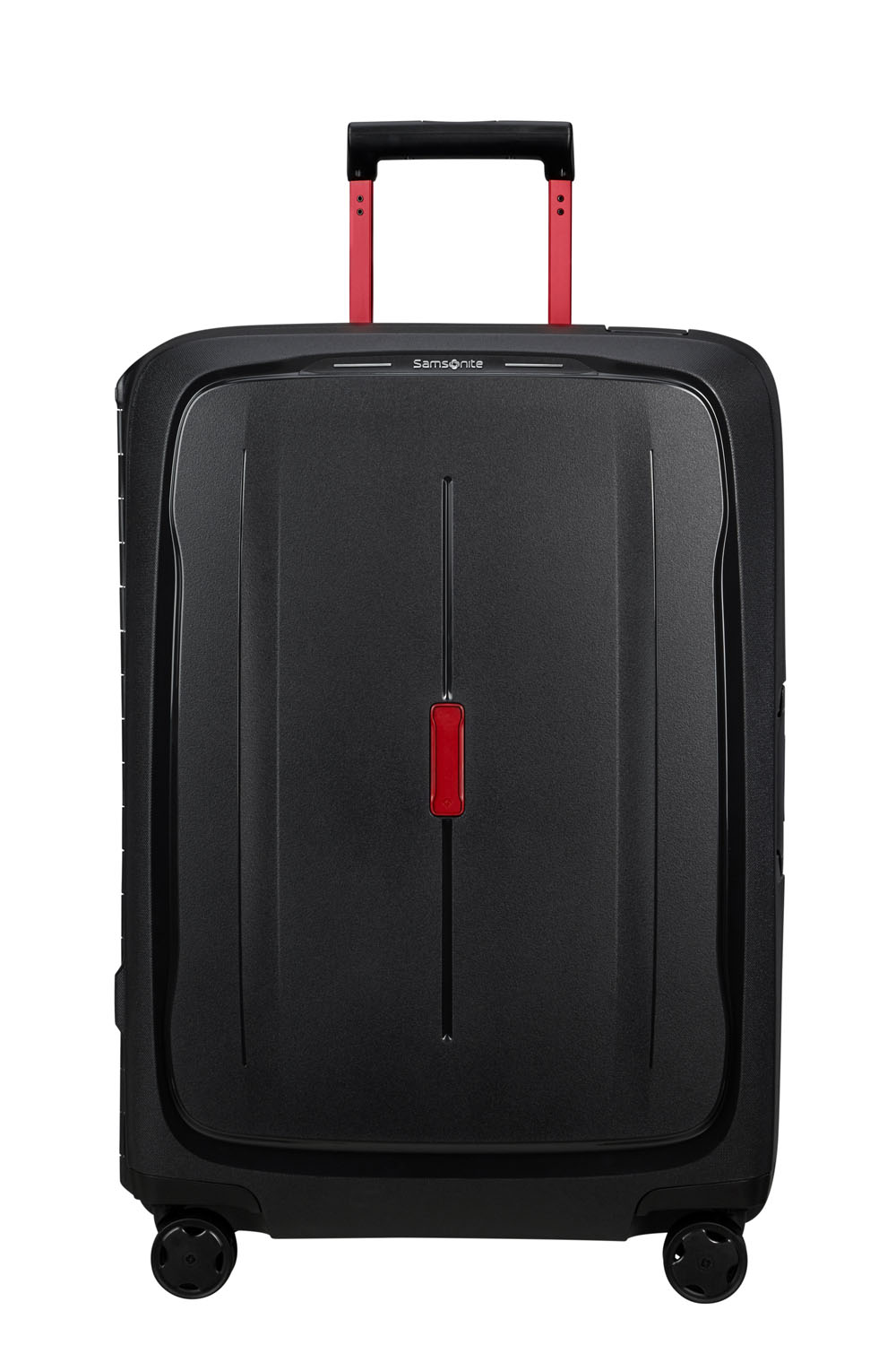 Samsonite Essens Trolley mit 4 Rollen 69cm + GRATIS HOTELGUTSCHEIN Charcoal/Red