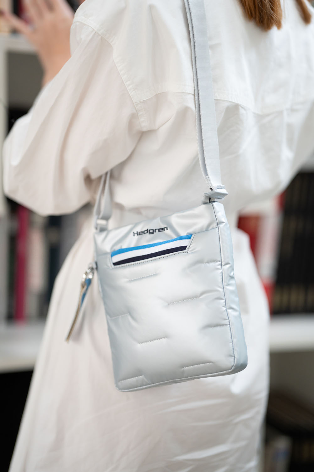 Hedgren Cocoon CUSHY weiche Crossover-Tasche Pearl Blue