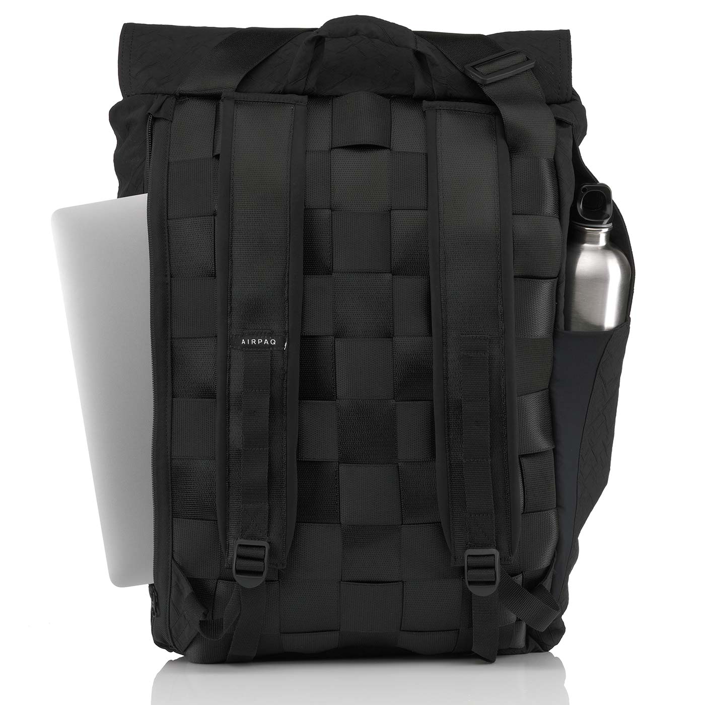 Airpaq BIQ Rolltop-Rucksack XL mit Laptopfach Schwarz