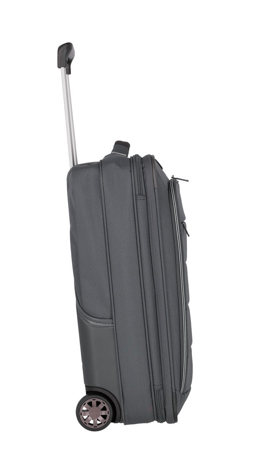 Travelite Skaii Hybrid-Trolley S, 2-Rollen erweiterbar Gipfelgrau