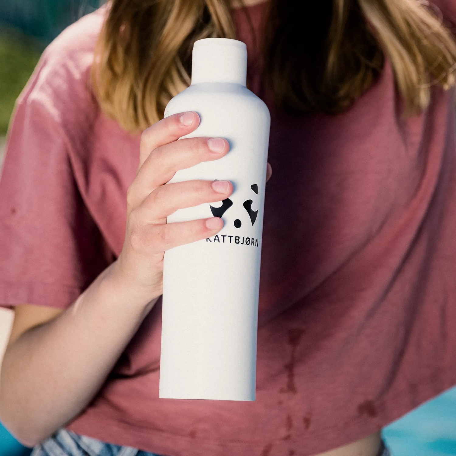 kattbjørn Zubehör Edelstahl-Trinkflasche 500ml weiß