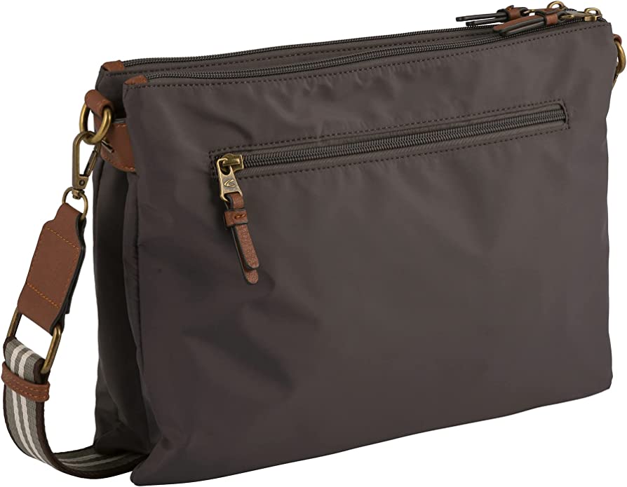 Camel Active BARI Cross Bag mit Reißverschluss M Dunkelgrau