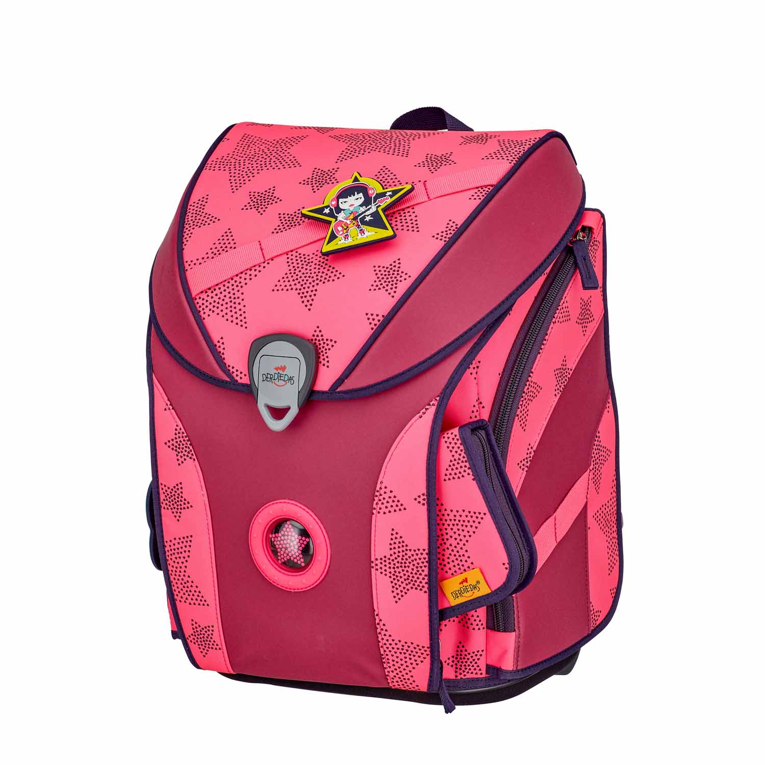 DerDieDas ErgoFlex MAX "Superflash" Schulrucksack-Set 5-teilig mit Sportbeutel Neon Star