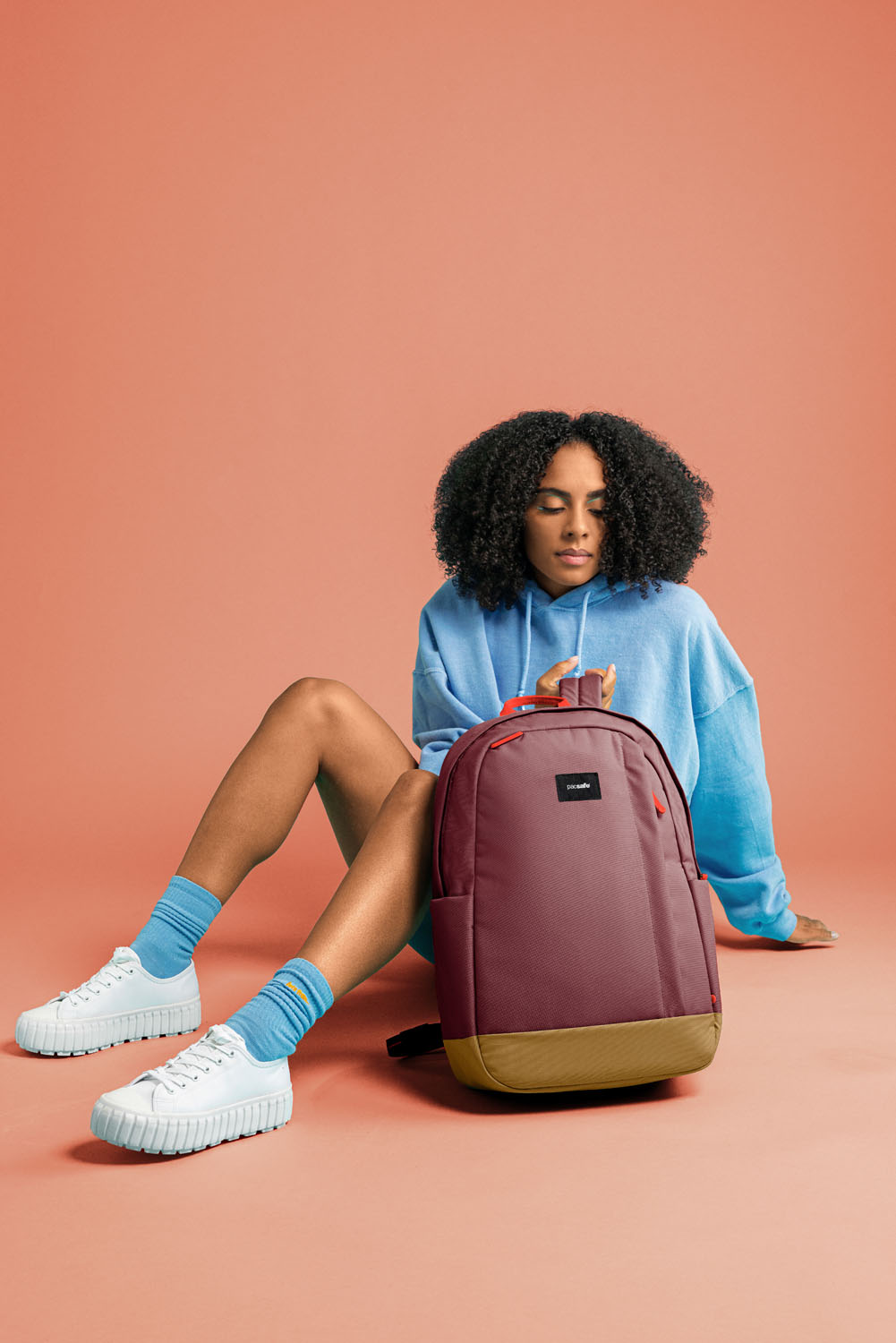 pacsafe GO 25L Anti-Theft Backpack Garnet Red