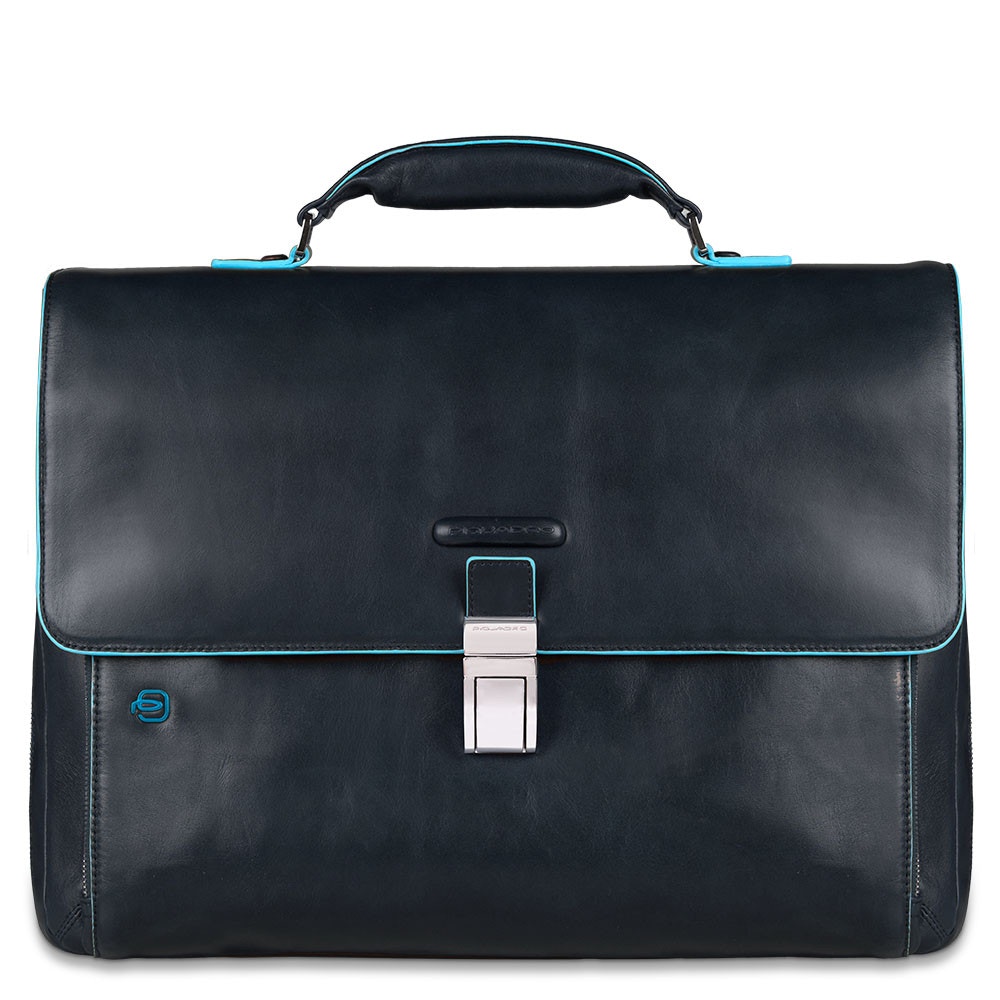 Piquadro Blue Square Erweiterbare Laptoptasche 15" mit Tabletfach Nachtblau