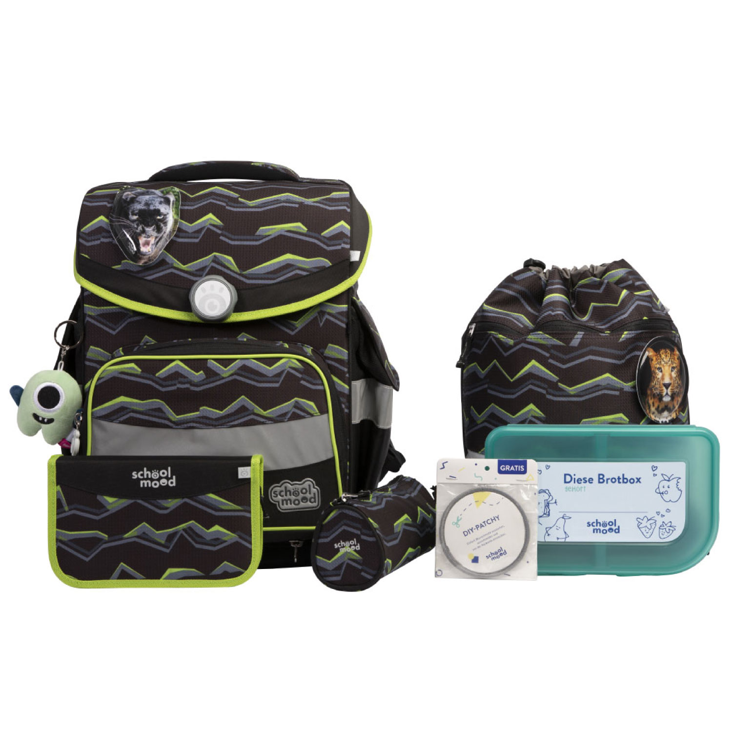 School-Mood Timeless Pro 7-tlg. Schulranzenset Finn (Raubkatze) School-Mood Timeless Pro 7-tlg. Schulranzenset Finn (Raubkatze)