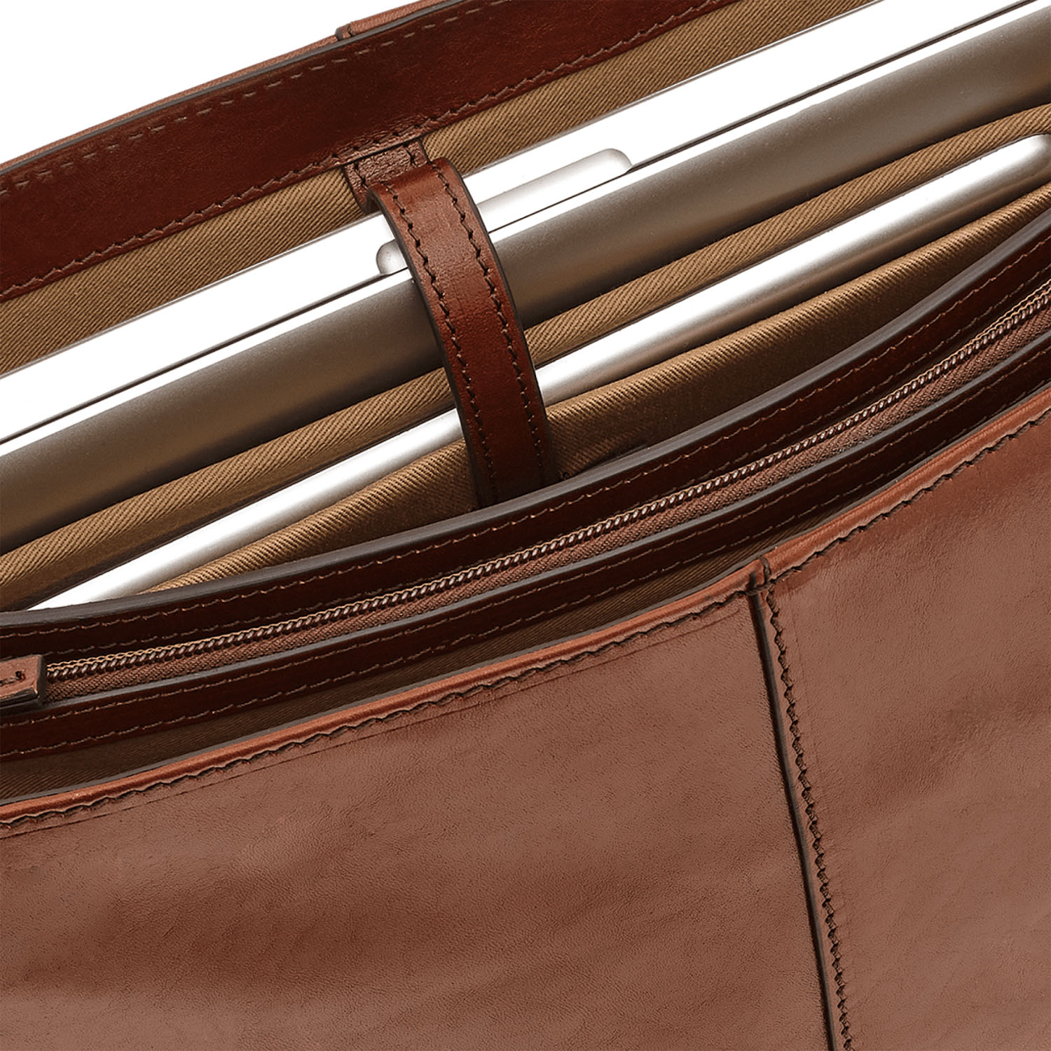 The Bridge Vespucci Aktentasche 41cm -06361001 Braun/Gold