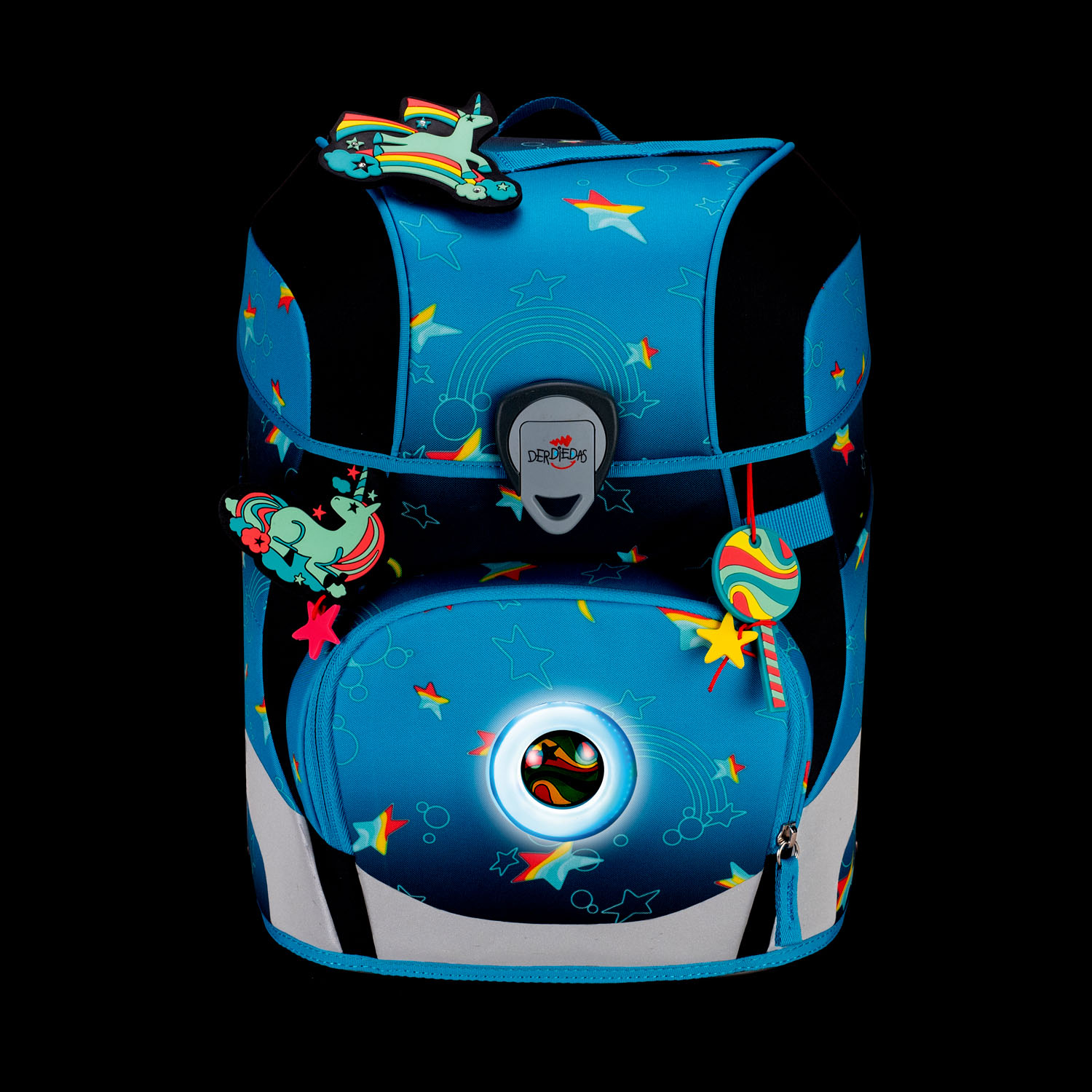 DerDieDas ErgoFlex Tiny Exklusiv LED Schulrucksack 5-teiliges Set Rainbow Star DerDieDas ErgoFlex Tiny Exklusiv LED Schulrucksack 5-teiliges Set Rainbow Star