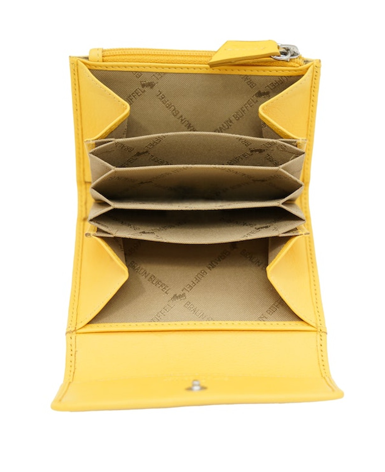Braun Büffel JOY RFID Mini Geldbörse Slim 3CS sonnengelb