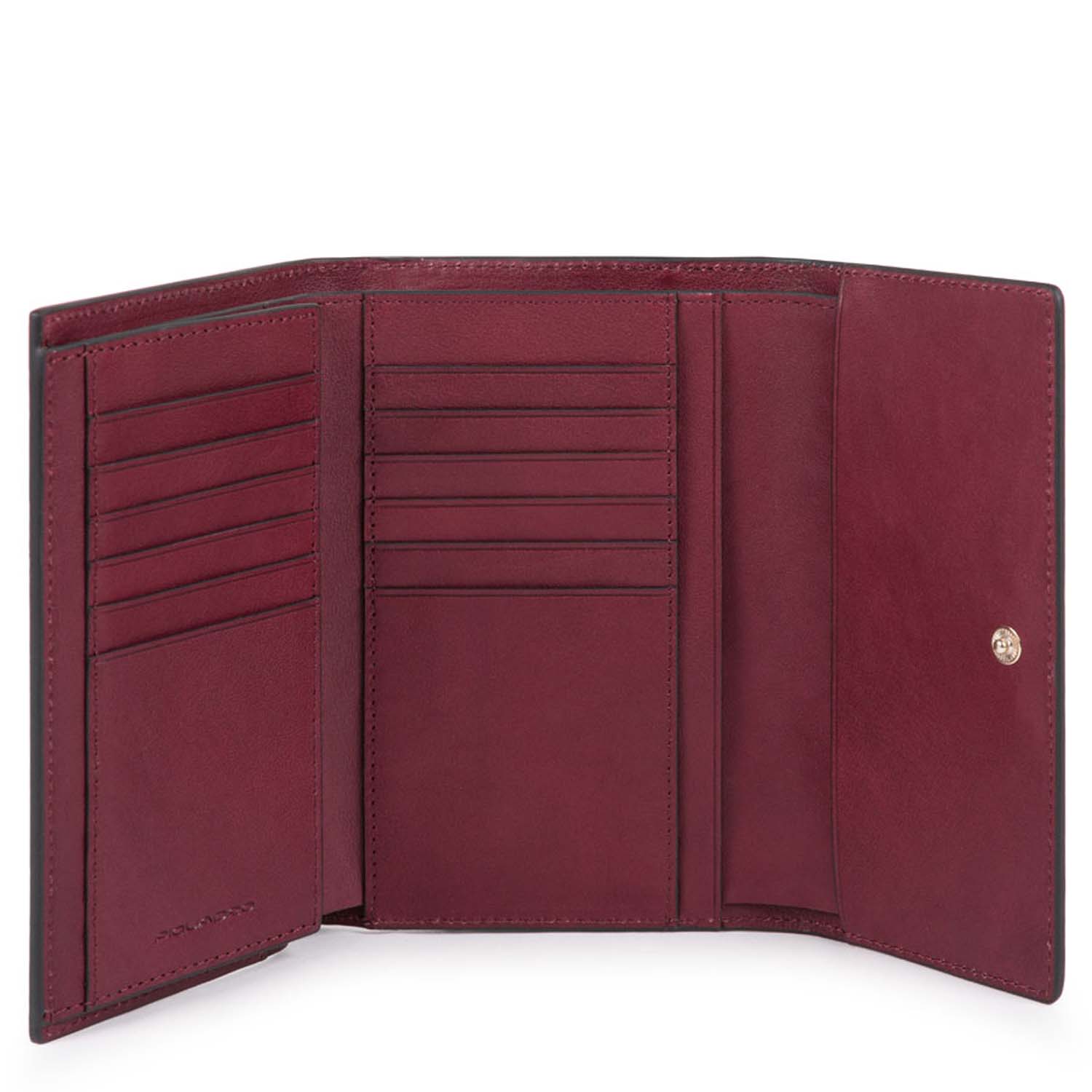 Piquadro Gea Damenbörse mit Kreditkartenfächern, RV-Münzfach burgundy Piquadro Gea Damenbörse mit Kreditkartenfächern, RV-Münzfach burgundy