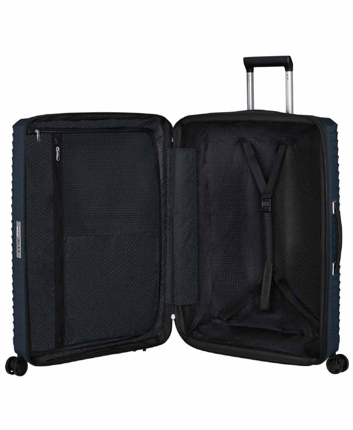 Samsonite Upscape Trolley mit 4 Rollen erweiterbar 81cm + GRATIS HOTELGUTSCHEIN Blue Nights Samsonite Upscape Trolley mit 4 Rollen erweiterbar 81cm + GRATIS HOTELGUTSCHEIN Blue Nights