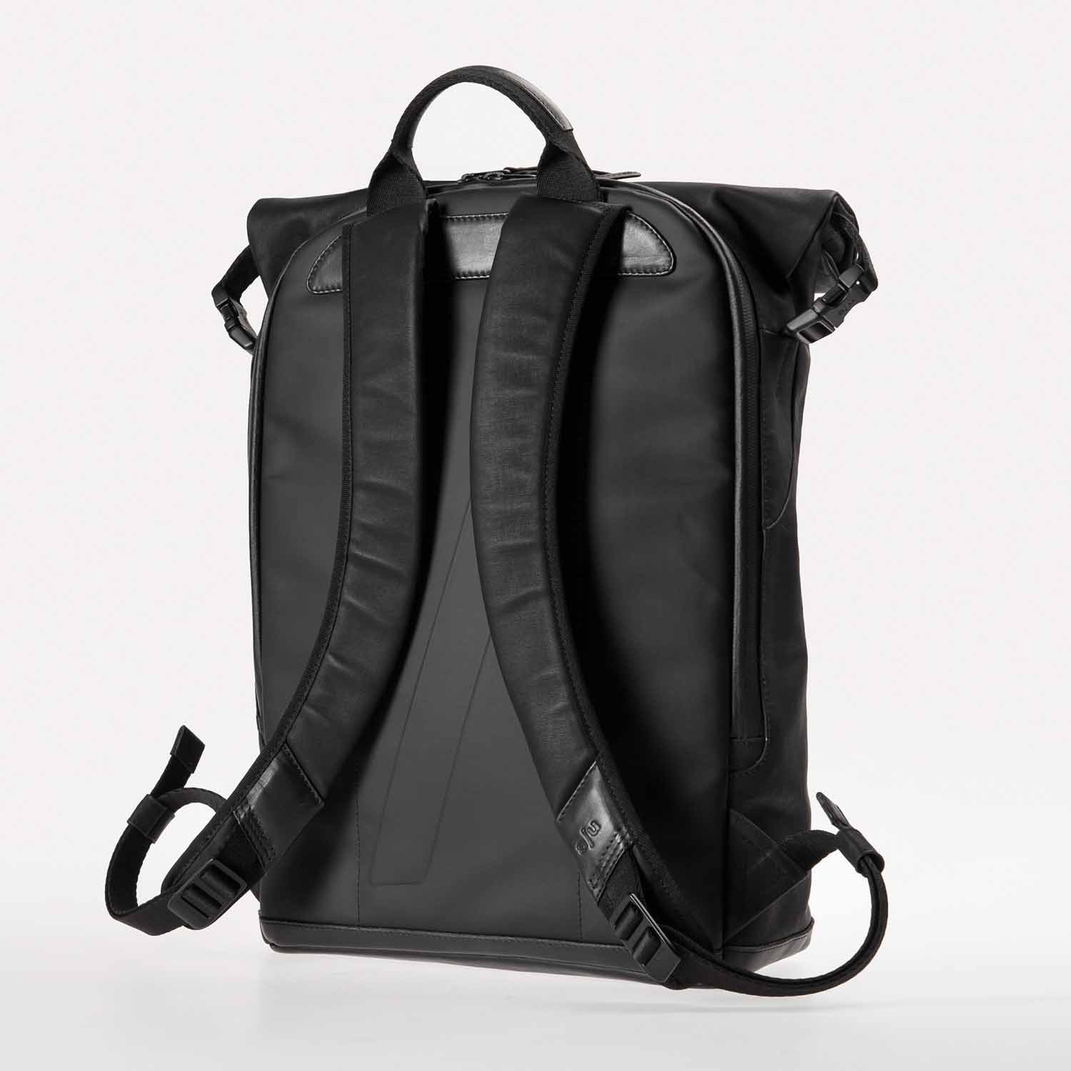 aunts & uncles Japan Fukui Rolltop Rucksack mit 15" Notebookfach black