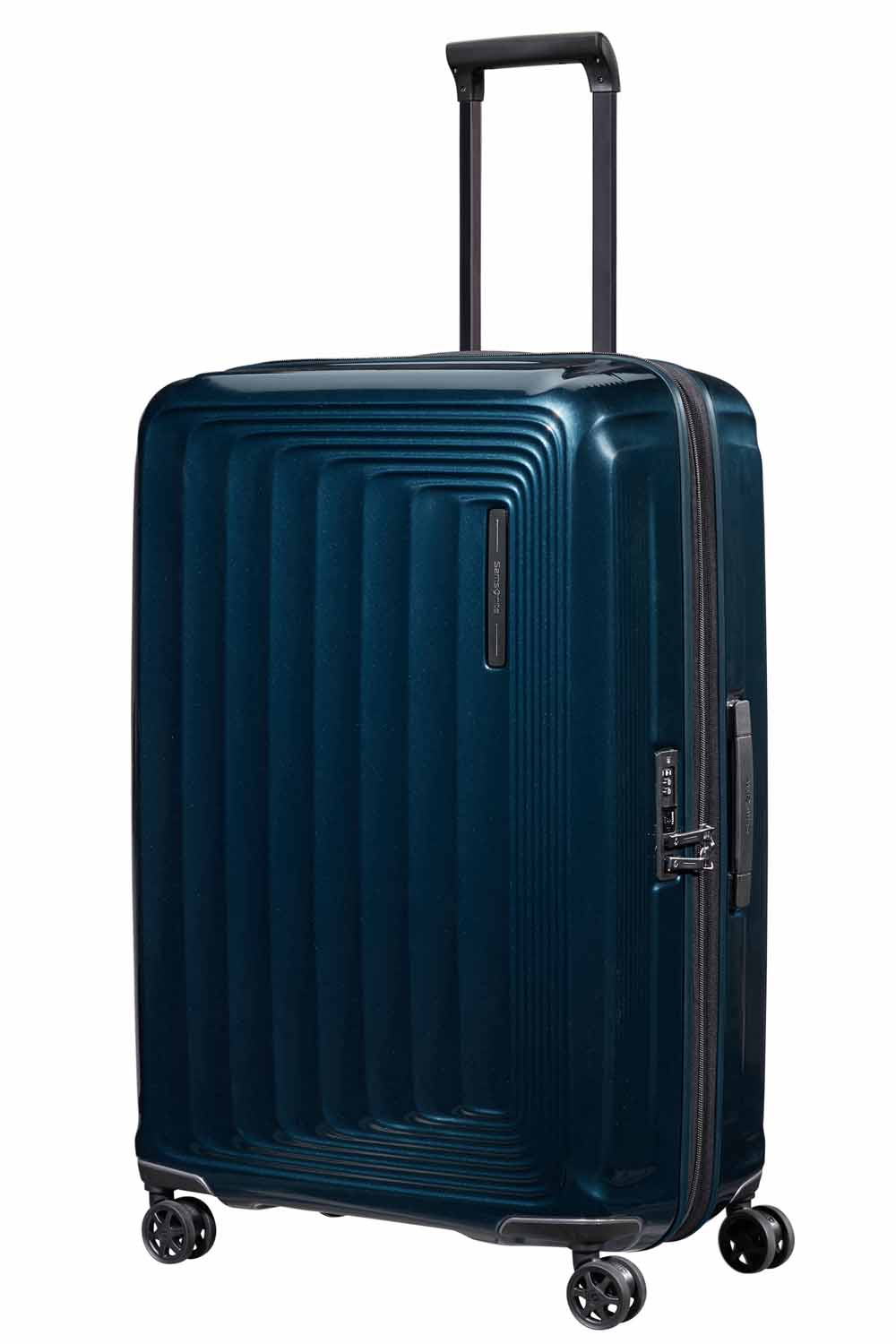 Samsonite Nuon Trolley mit 4 Rollen erweiterbar 75cm + GRATIS HOTELGUTSCHEIN Metallic Dark Blue Samsonite Nuon Trolley mit 4 Rollen erweiterbar 75cm + GRATIS HOTELGUTSCHEIN Metallic Dark Blue