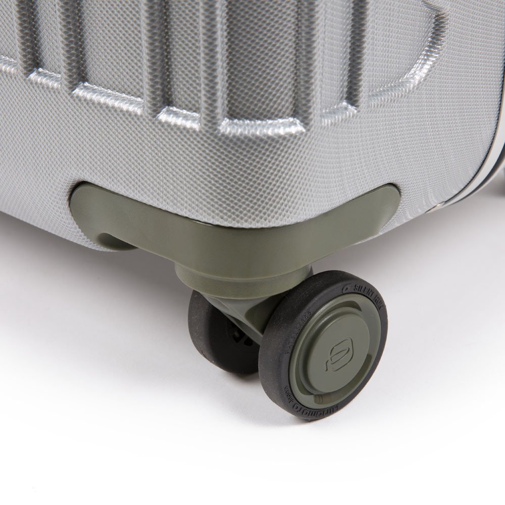 Piquadro Relyght Plus Kabinen-Hartschalencomputertrolley mit 4-Rollen Grau/Grün Piquadro Relyght Plus Kabinen-Hartschalencomputertrolley mit 4-Rollen Grau/Grün