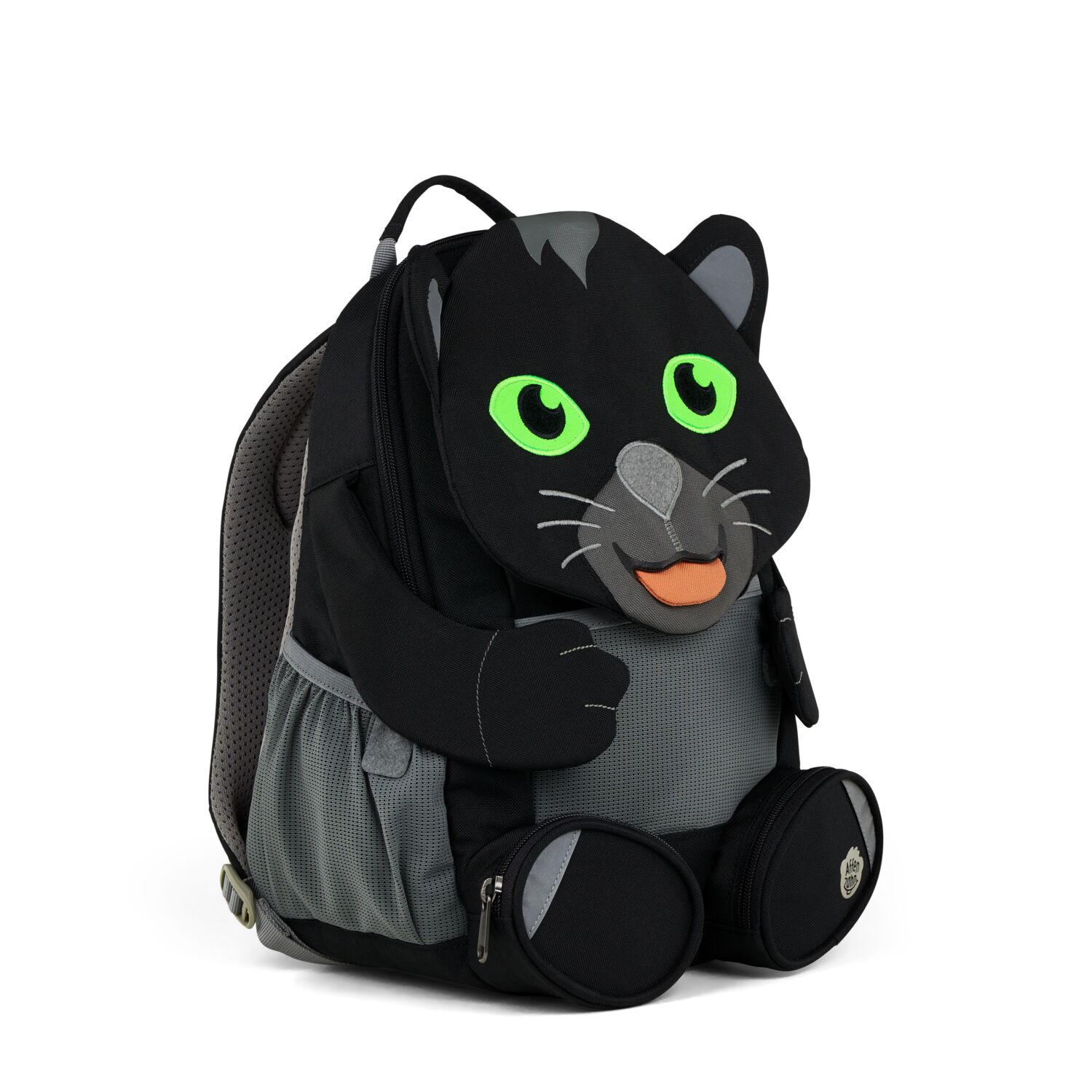 Affenzahn Großer Freund Panther -Kindergartenrucksack Schwarz, Hellgrün, Neon Affenzahn Großer Freund Panther -Kindergartenrucksack Schwarz, Hellgrün, Neon