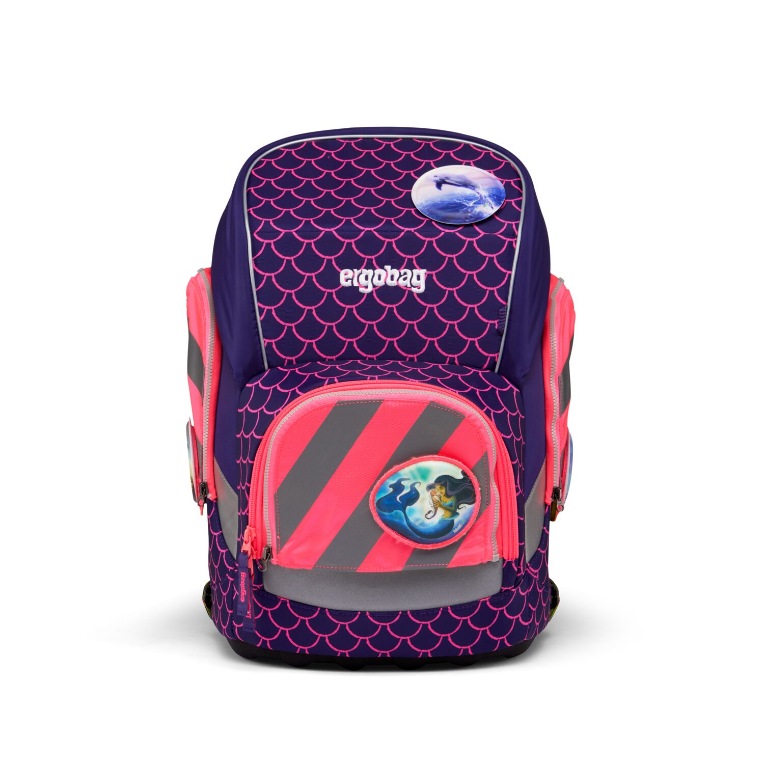 ergobag Schulzubehör Fluo-Zip Set mit Reflektorstreifen, 3-tlg. ab 2019 Pink