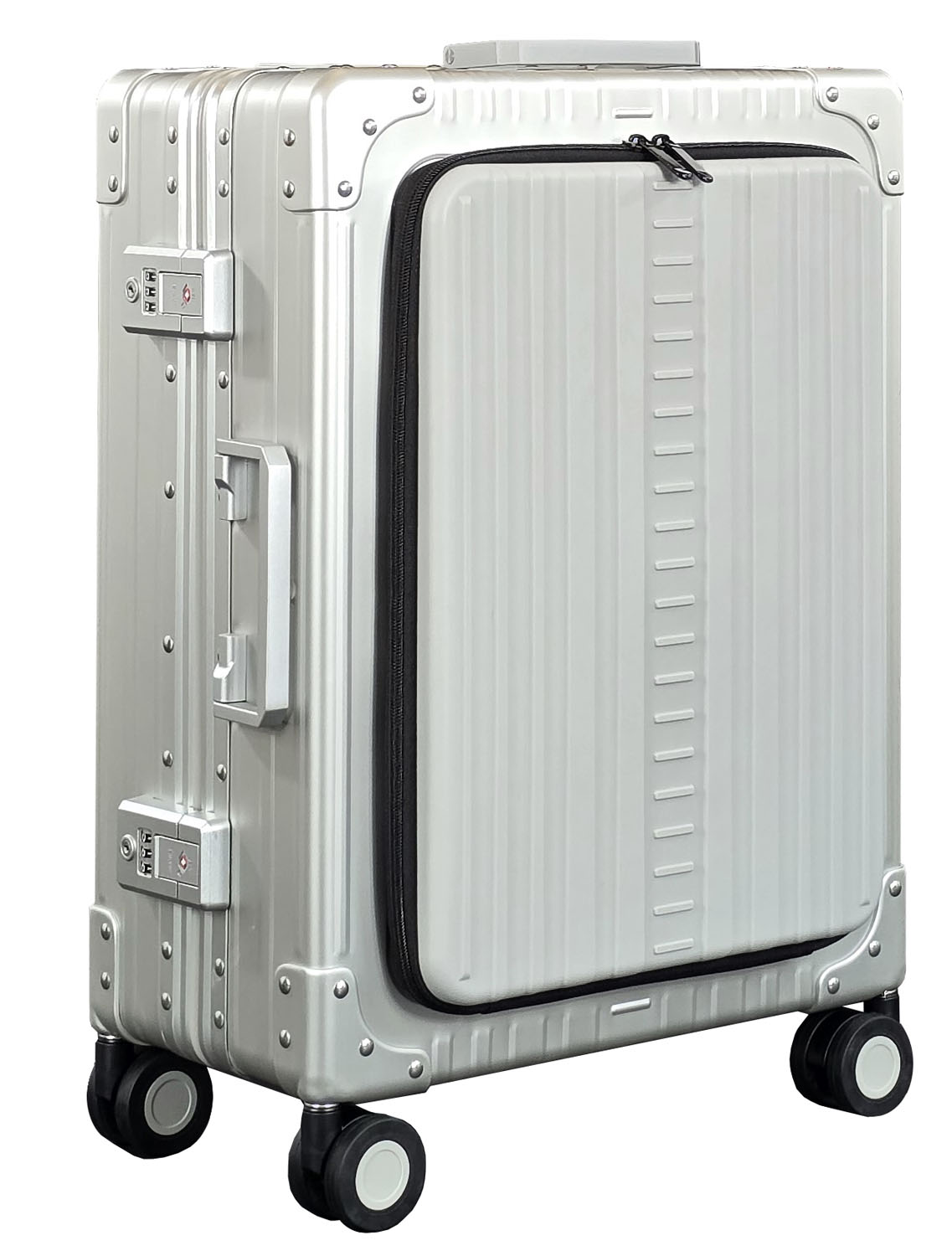 Aleon Business Traveler Slim International Carry-On 21" mit Front Flap Silber Aleon Business Traveler Slim International Carry-On 21" mit Front Flap Silber