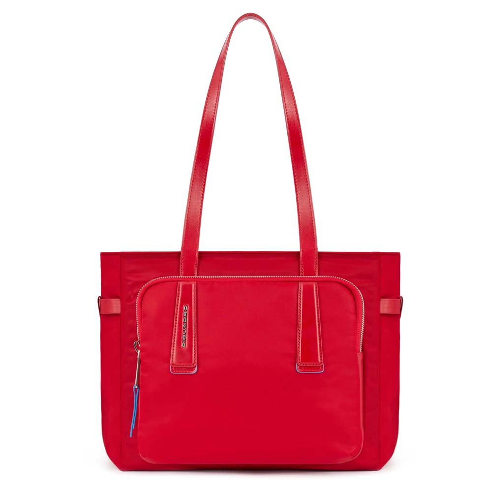 Piquadro PQ-RY Große Damenlaptoptasche 14" aus rezykliertem Stoff Rot Piquadro PQ-RY Große Damenlaptoptasche 14" aus rezykliertem Stoff Rot