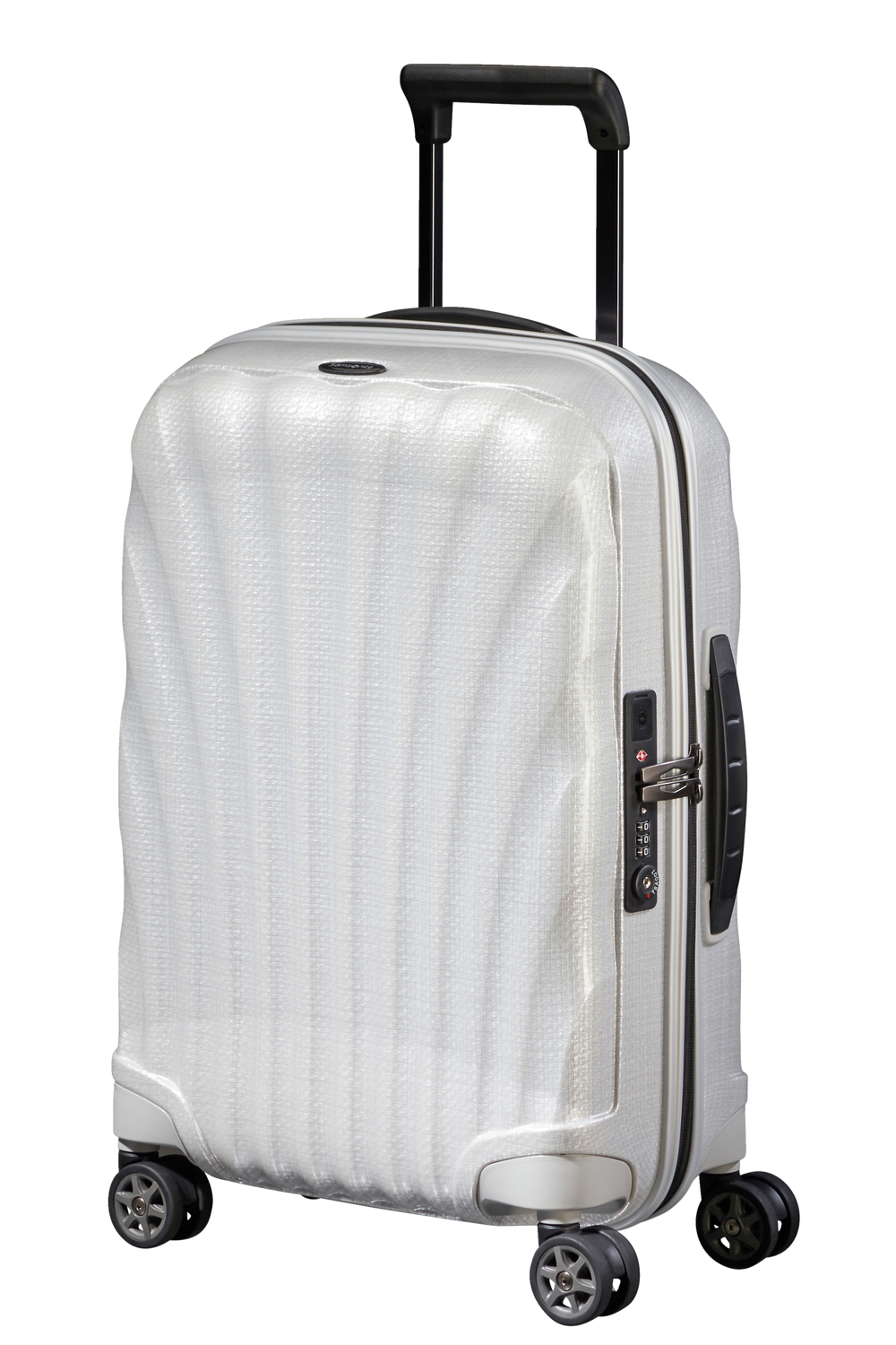 Samsonite C-Lite Trolley mit 4 Rollen erweiterbar 55cm + GRATIS HOTELGUTSCHEIN Off White