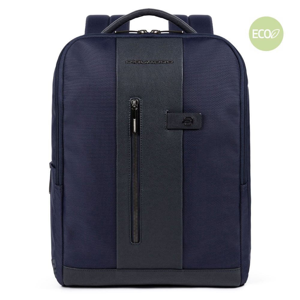 Piquadro Brief 2 Laptoprucksack 15,6" aus rezykliertem Stoff mit iPad