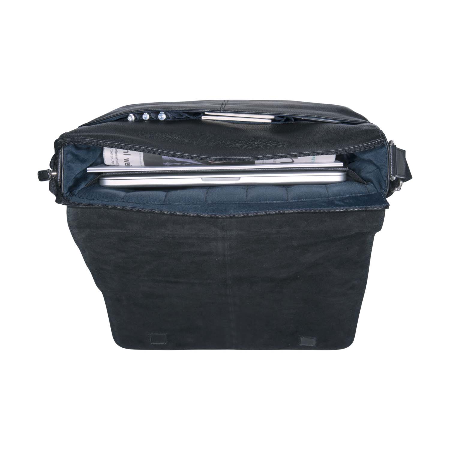 Leonhard Heyden Berlin Umhängetasche L mit Laptopfach 15" schwarz