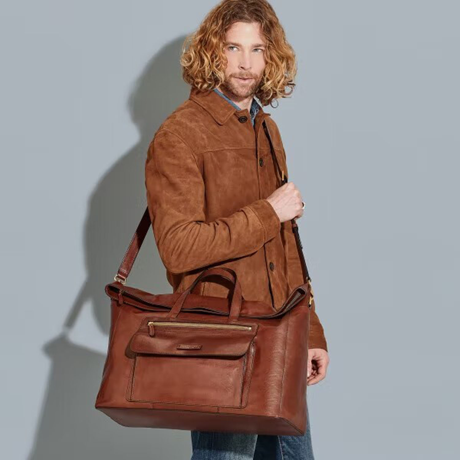 The Bridge Alberto Reisetasche 50cm Braun/Gold