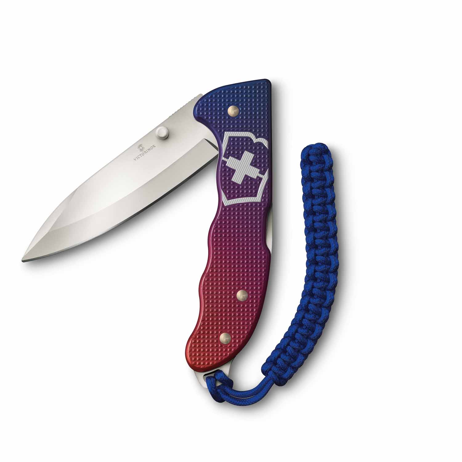 Victorinox Evoke Alox Grosses Taschemesser, Klappbares Messer blau/rot Victorinox Evoke Alox Grosses Taschemesser, Klappbares Messer blau/rot