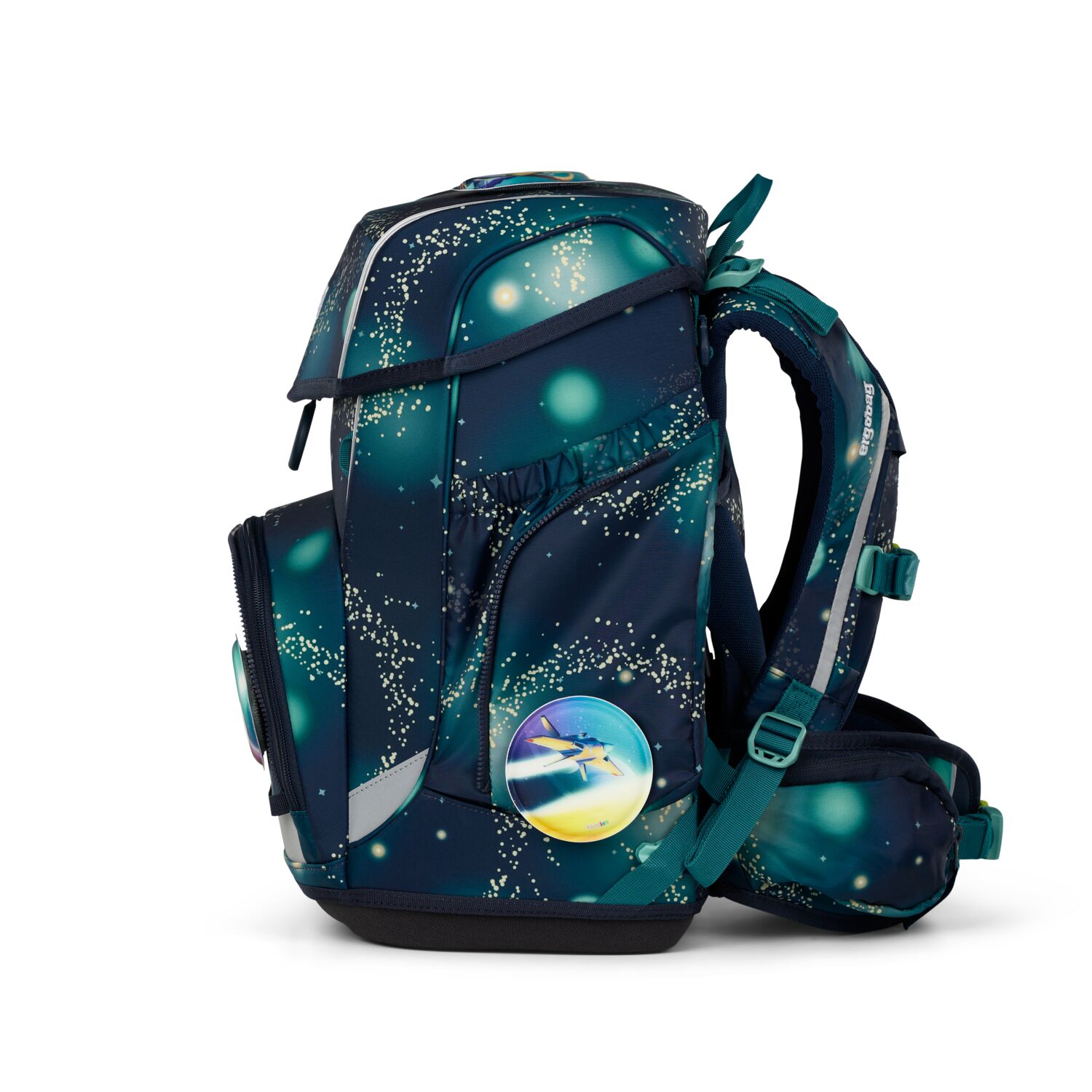 ergobag cubo GALAXY GLOW 5-teiliges Schulrucksack-Set 2025 RaumfahrBär