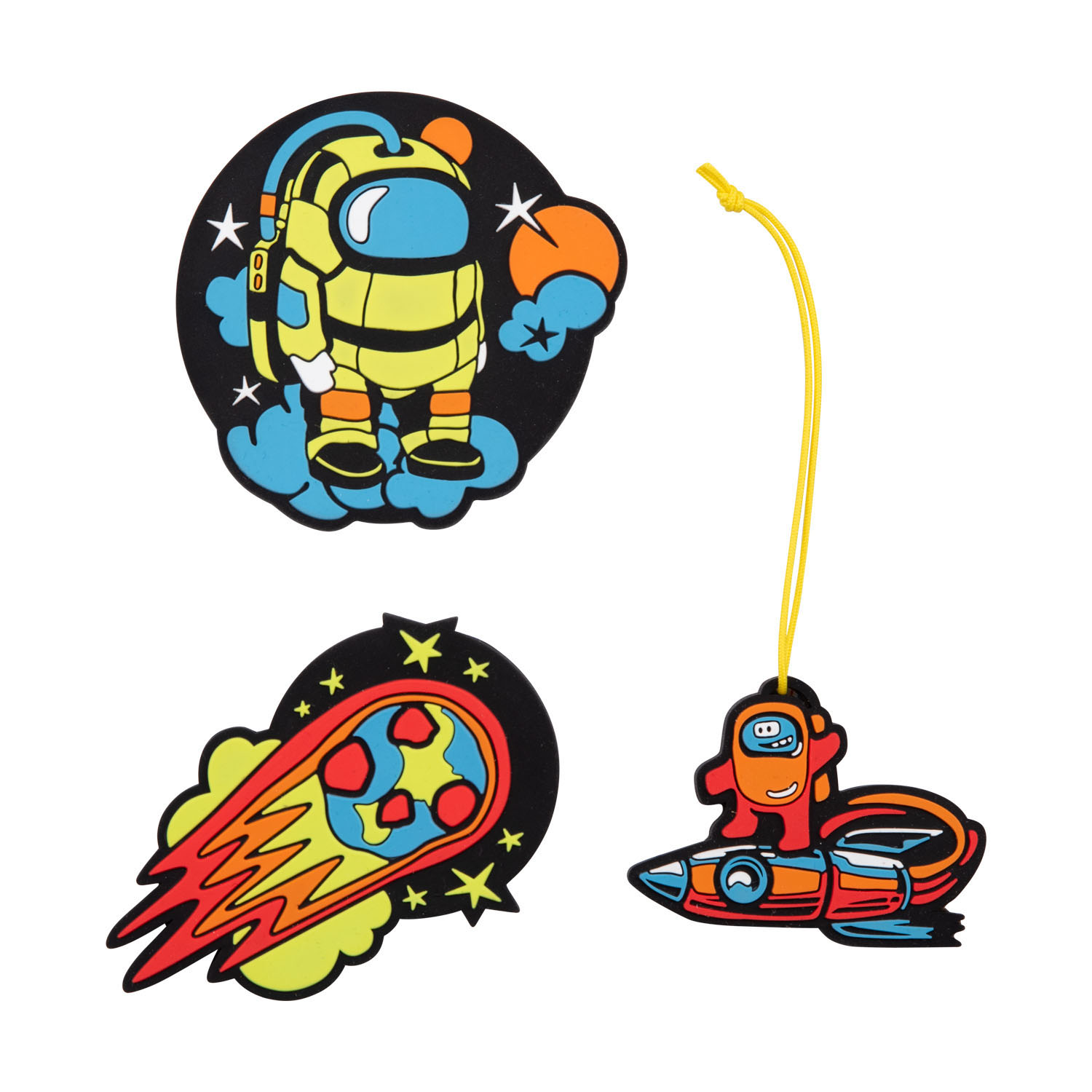 DerDieDas Schulzubehör Wechselbuttons 3er Set Crazy