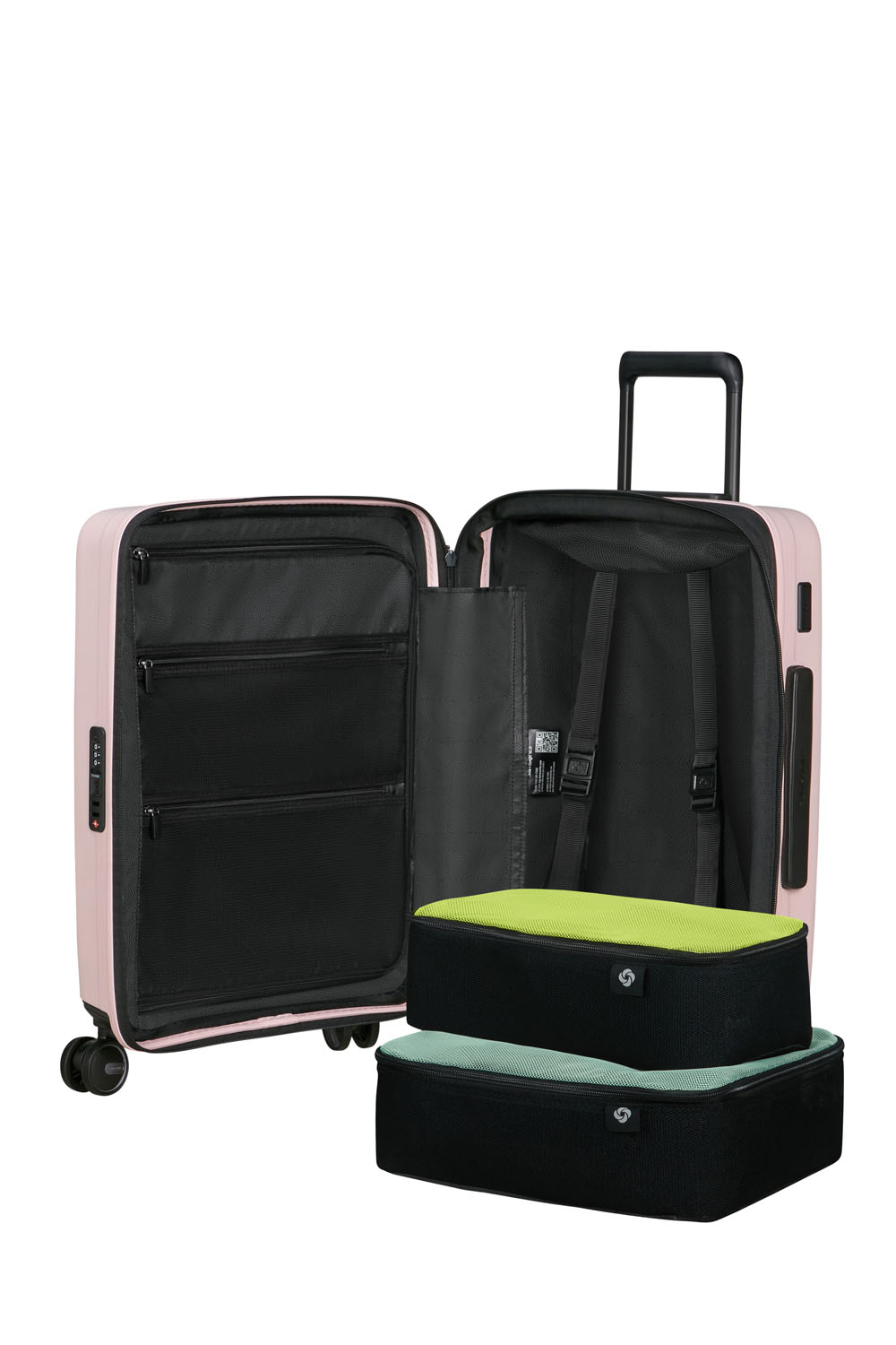 Samsonite Restackd Trolley mit 4 Rollen erweiterbar 55cm + GRATIS HOTELGUTSCHEIN Rose