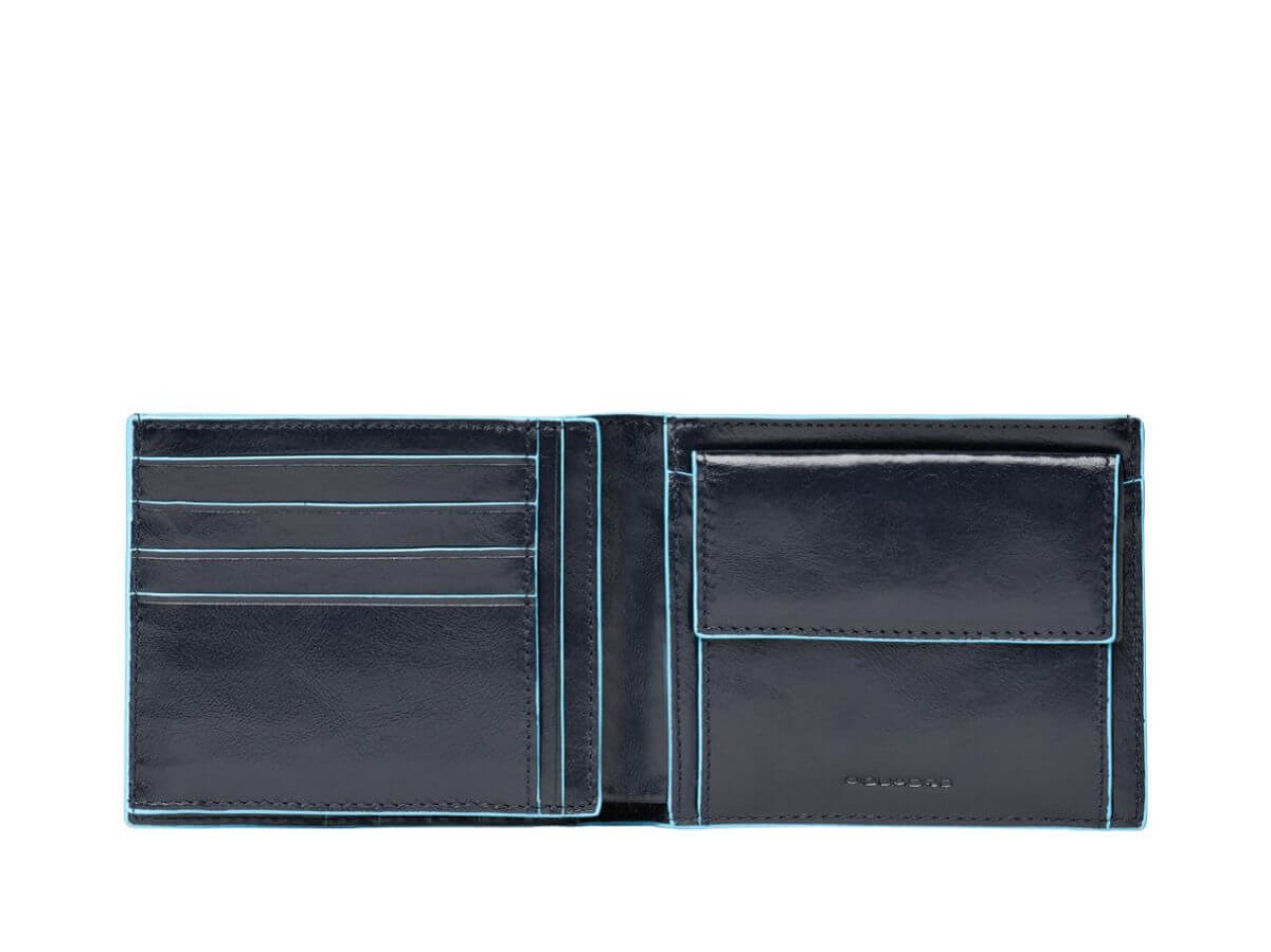 Piquadro Blue Square Herrengeldbörse mit Münzfach und Ausweisfach Schwarz Piquadro Blue Square Herrengeldbörse mit Münzfach und Ausweisfach Schwarz