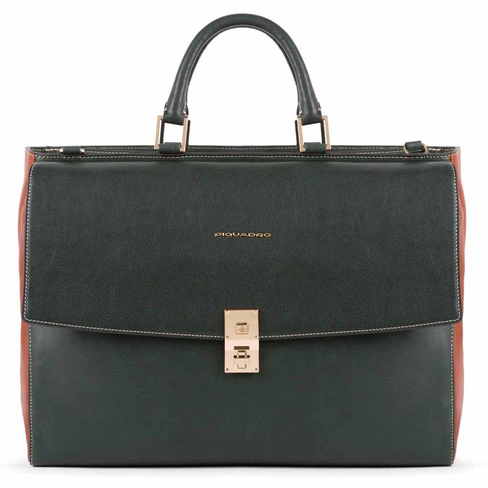 Piquadro DF Kurzgrifflaptoptasche 15,6" mit Anti-Stoss Schutz