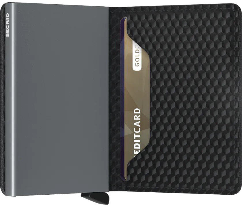 Secrid Slimwallet Cubic SCu-Black-Titanium Secrid Slimwallet Cubic SCu-Black-Titanium