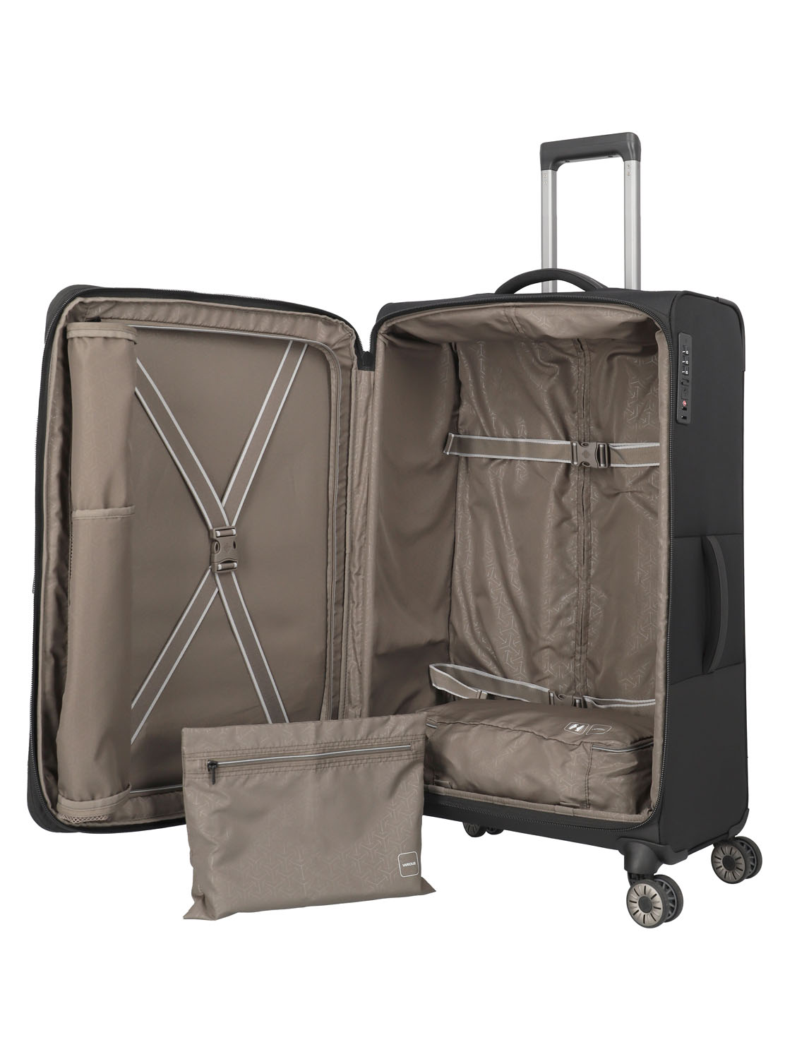 Travelite Crosslite Trolley XL 4-Rollen erweiterbar Schwarz Travelite Crosslite Trolley XL 4-Rollen erweiterbar Schwarz