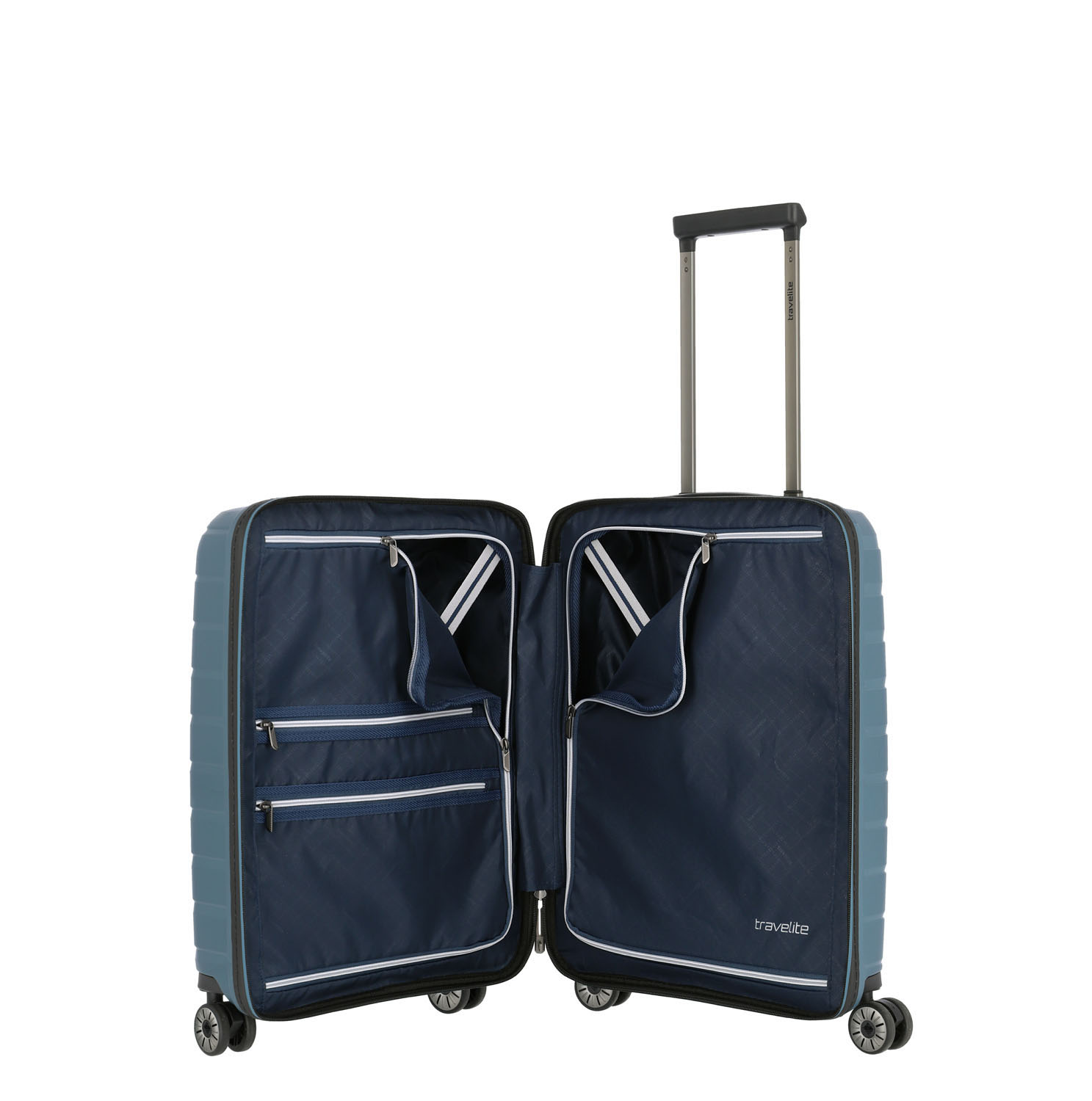 Travelite Air Base Trolley S, 4 Rollen mit Vortasche Eisblau Travelite Air Base Trolley S, 4 Rollen mit Vortasche Eisblau