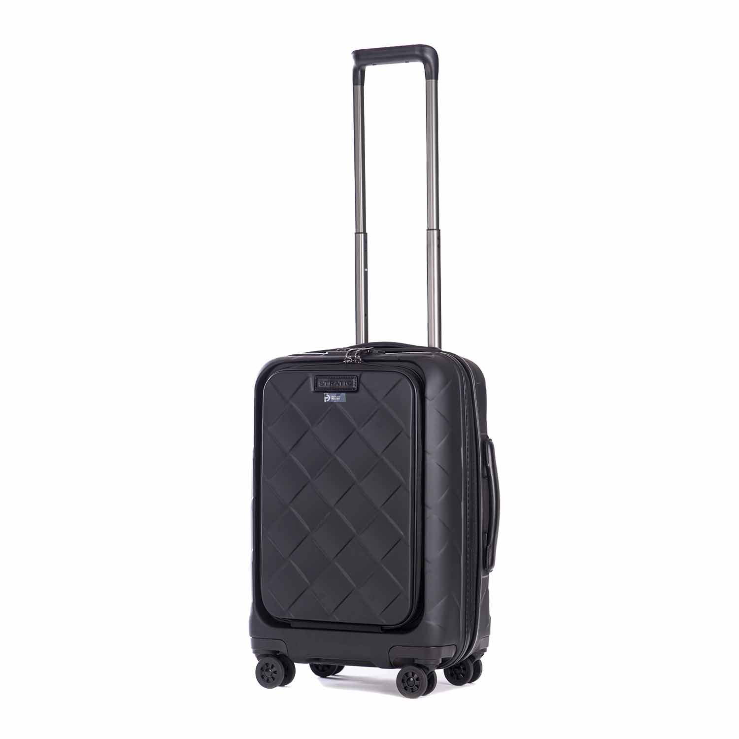 Stratic Leather & More Trolley S mit Vortasche, 4-Rollen Mattblack