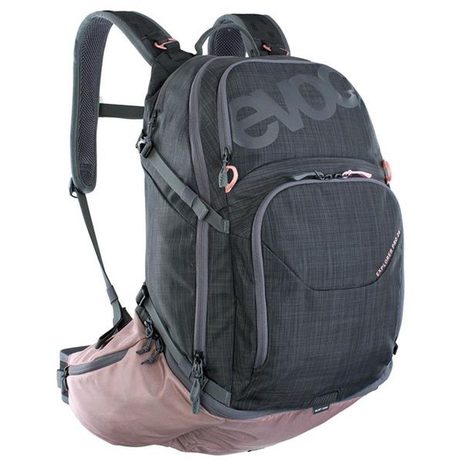 evoc Explorer PRO 26 Bike-Rucksack Carbon grey / dusty pink evoc Explorer PRO 26 Bike-Rucksack Carbon grey / dusty pink