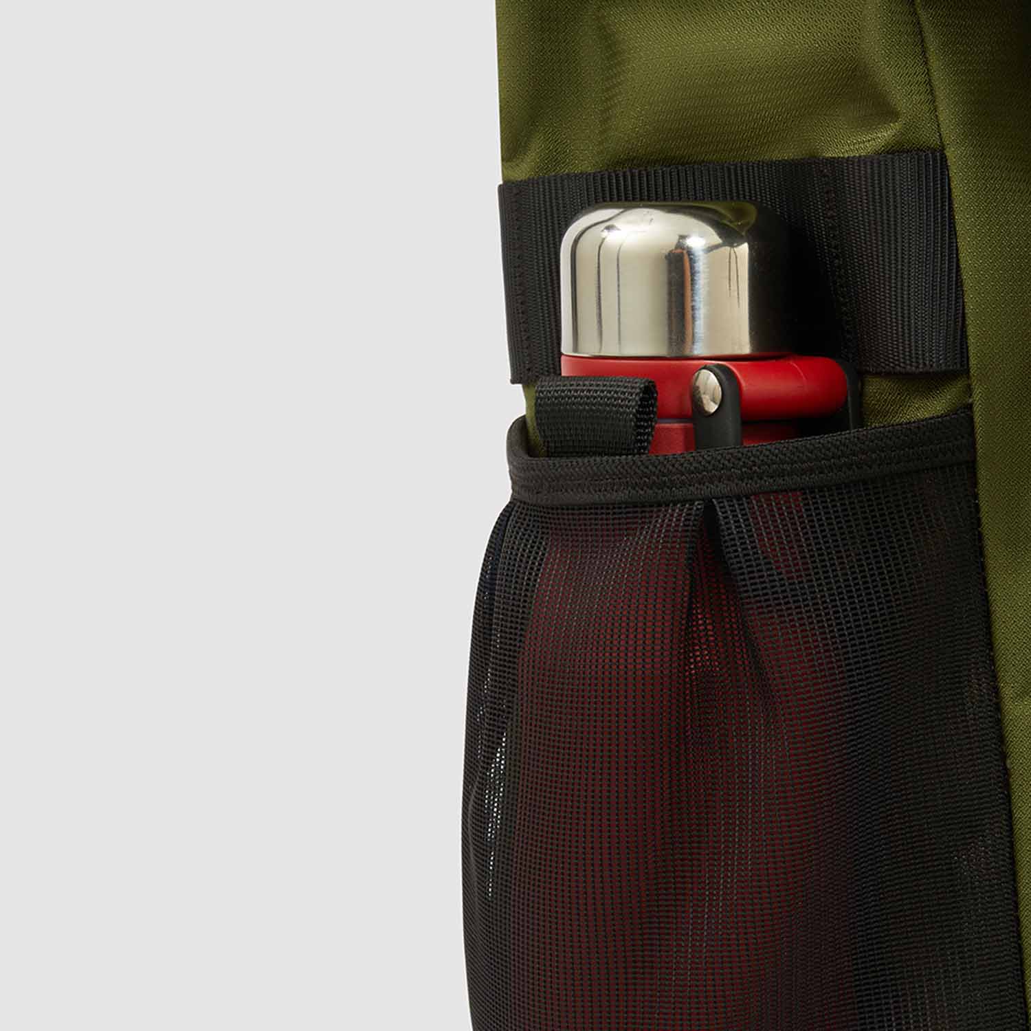 Piquadro Arne Bike Rolltop-Rucksack 15,6" Laptopfach und mit LED-Licht Schwarz