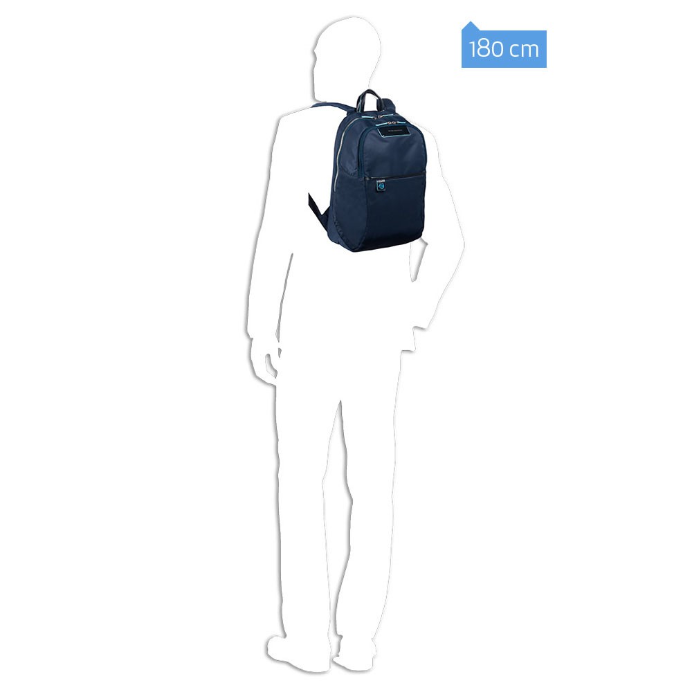 Piquadro Celion Rucksack mit herausnehmbarer PC-, iPad®Pro/iPad®mini-Hülle mit Orga-Fächern blau